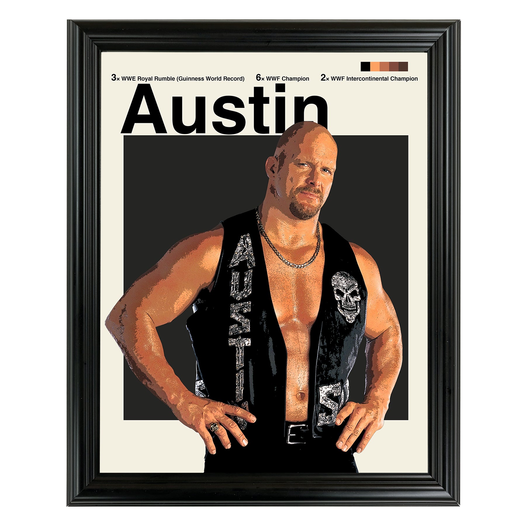 Stone Cold Steve Austin Framed Sports Art Photo by Thomas Maxwell