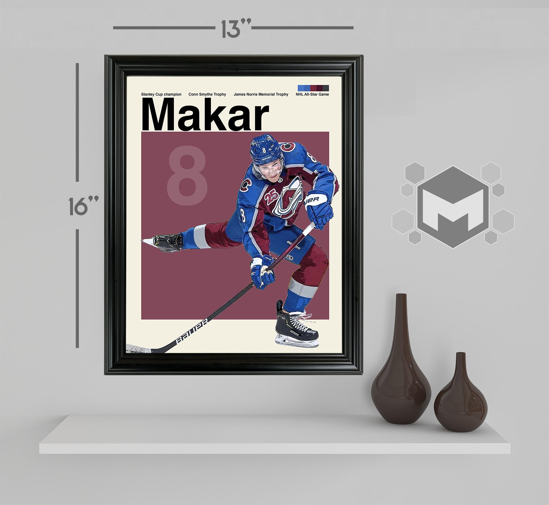 Cale Makar Framed Sports Art Photo by Thomas Maxwell