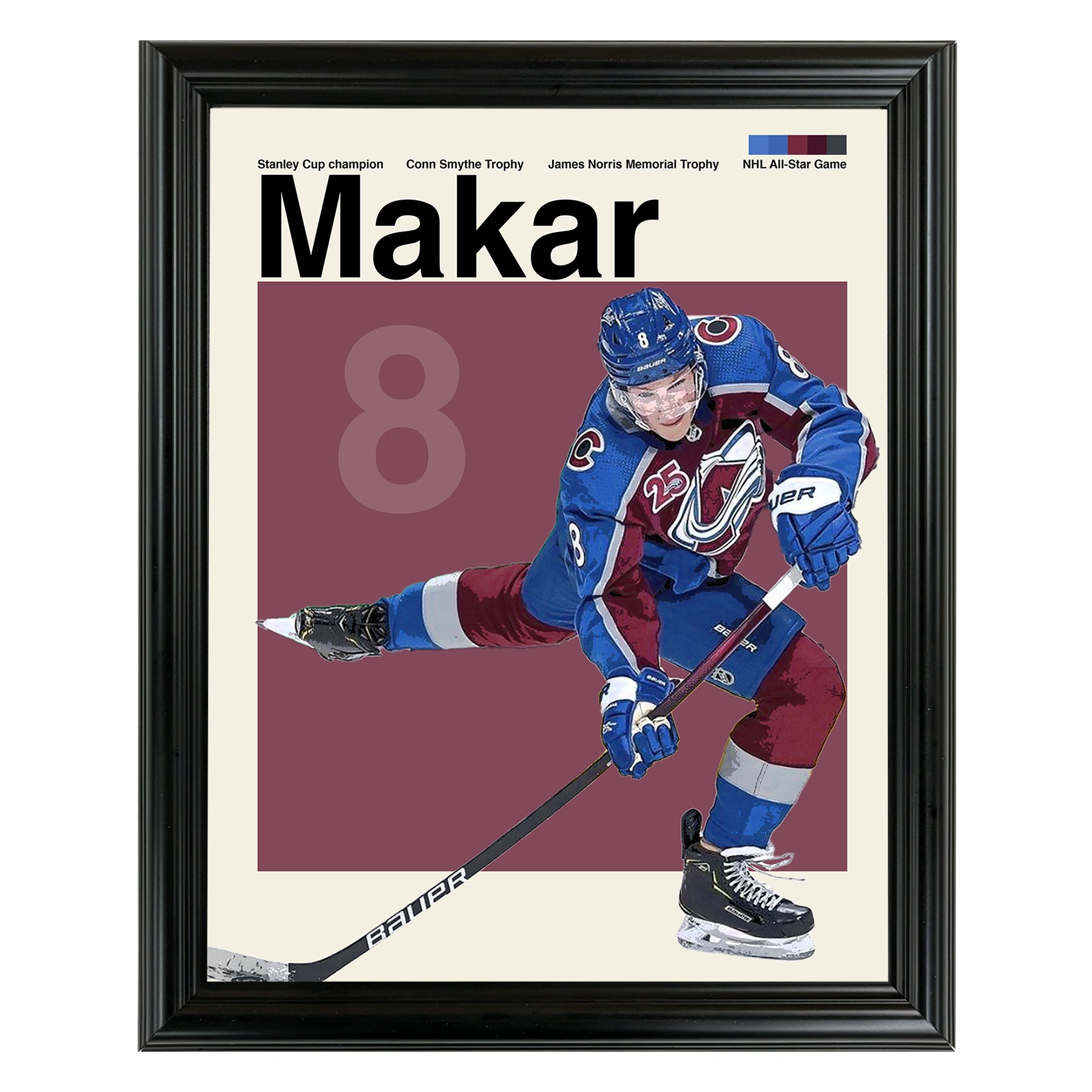 Cale Makar Framed Sports Art Photo by Thomas Maxwell