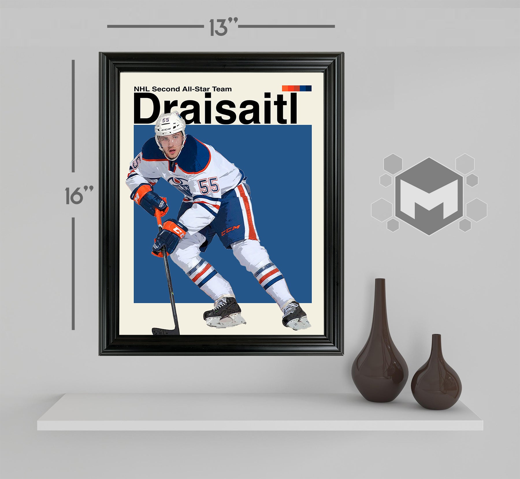 Leon Draisaitl Framed Sports Art Photo by Thomas Maxwell