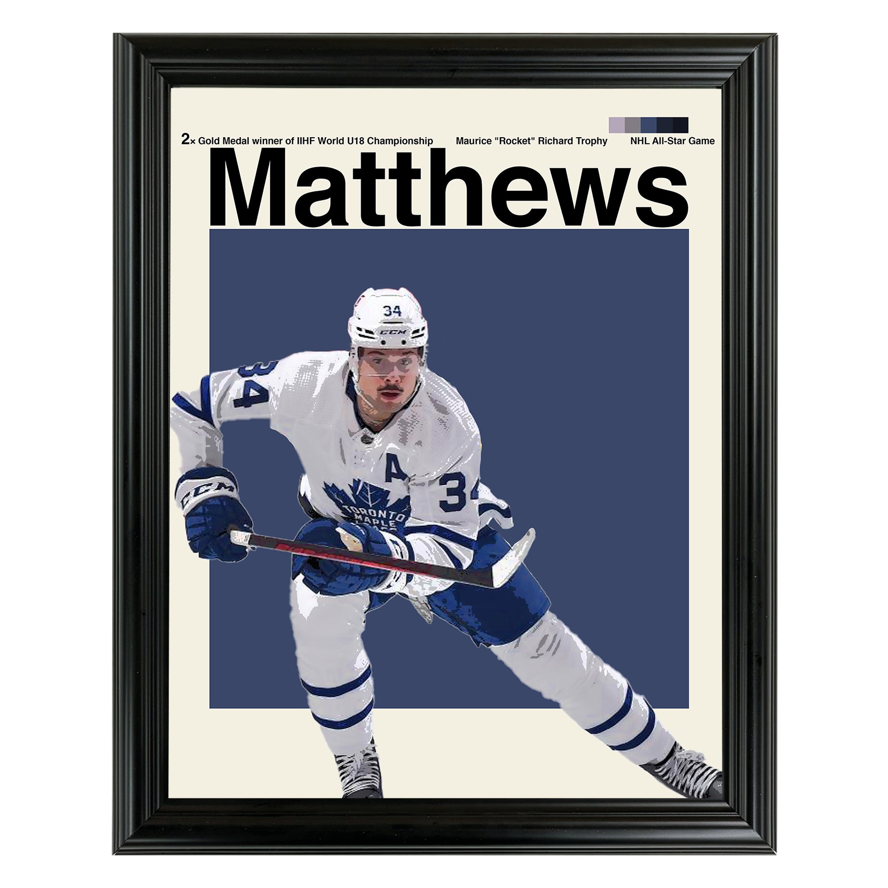 Auston Matthews Framed Sports Art Photo by Thomas Maxwell