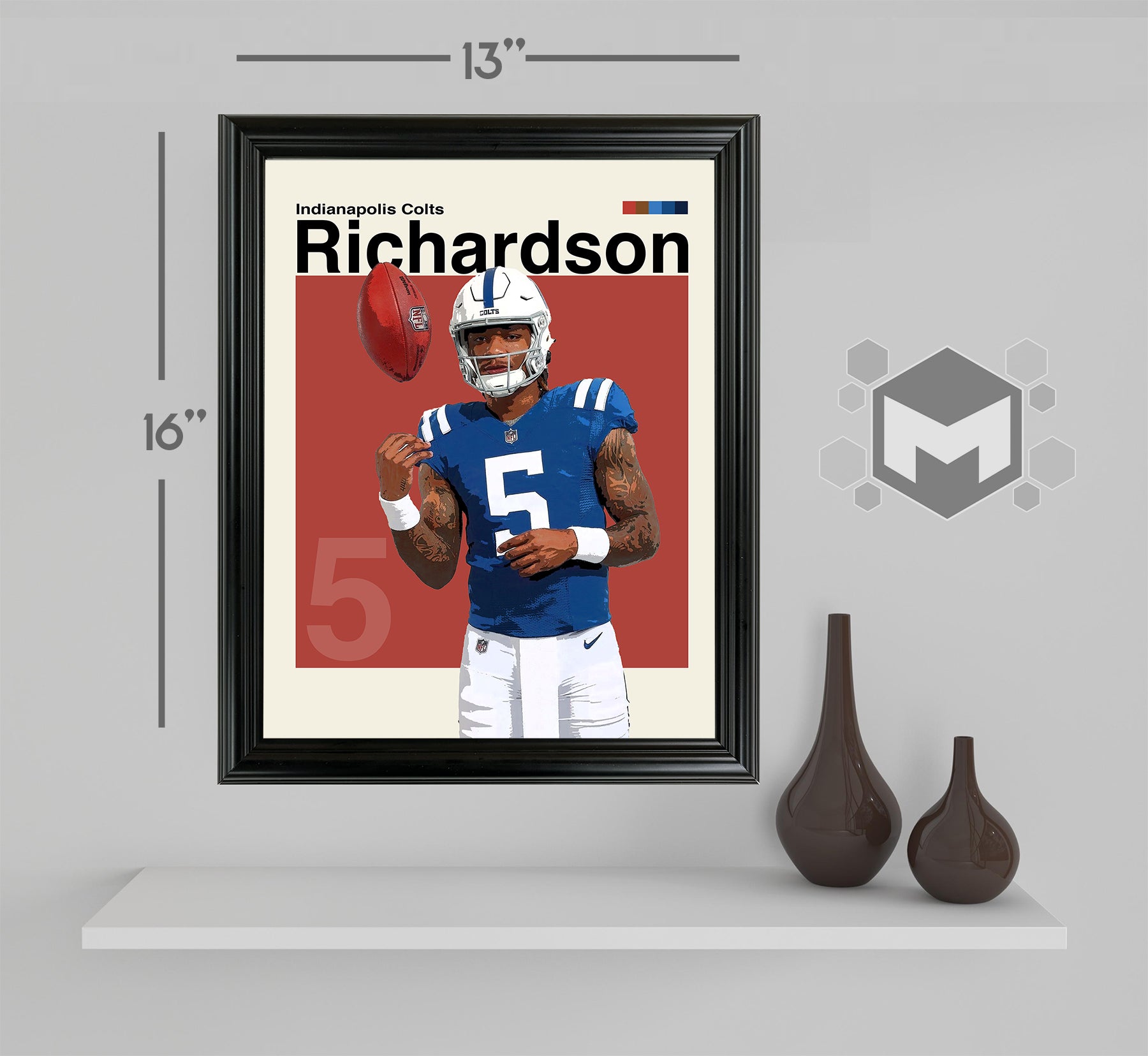 Anthony Richardson Framed Sports Art Photo by Thomas Maxwell