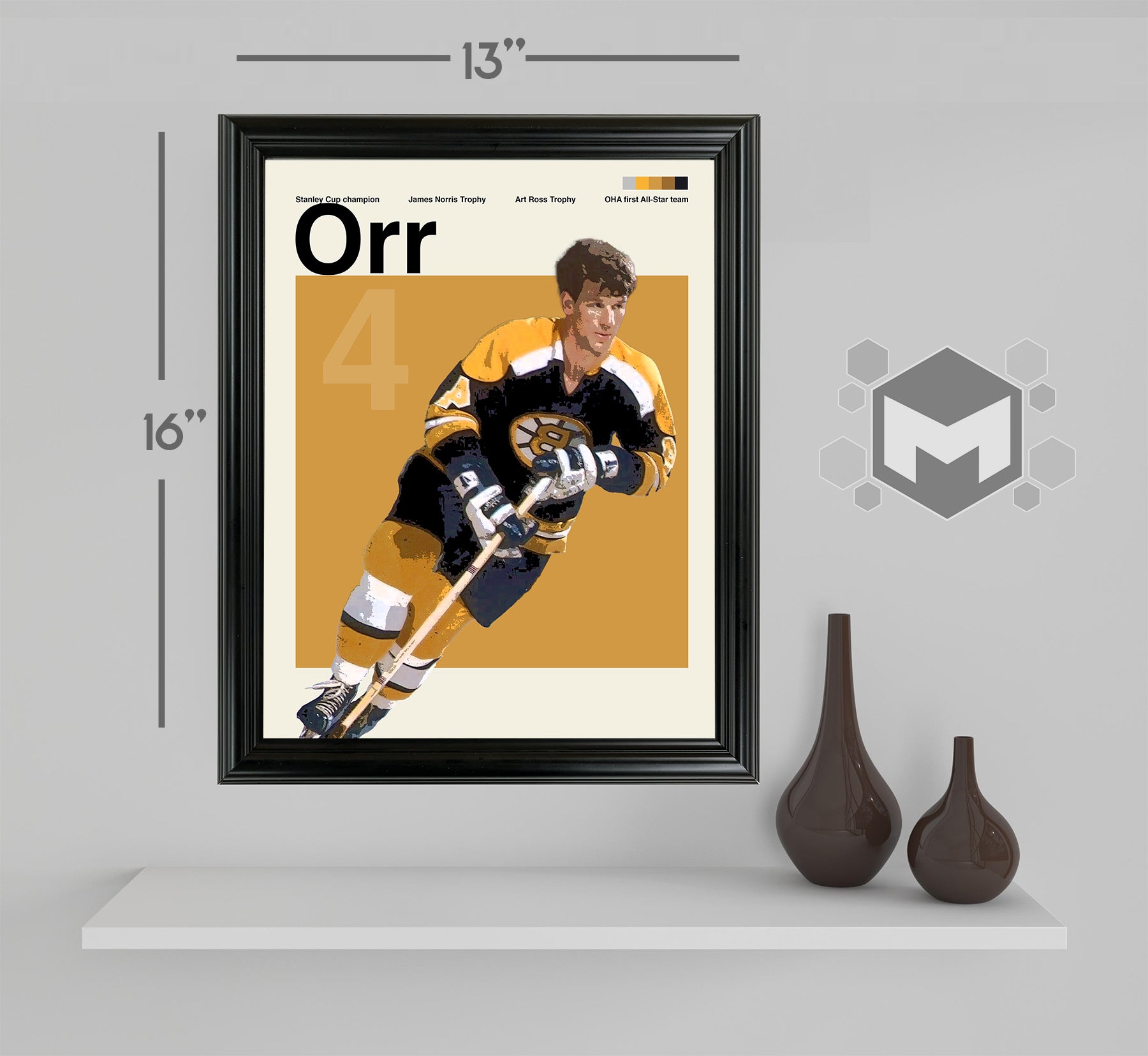 Bobby Orr Framed Sports Art Photo by Thomas Maxwell