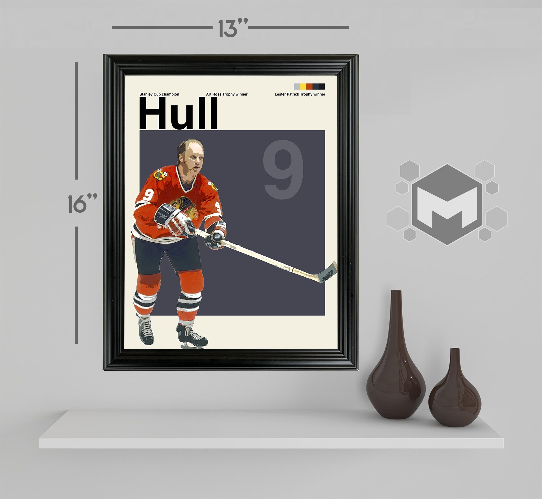 Bobby Hull Framed Sports Art Photo by Thomas Maxwell