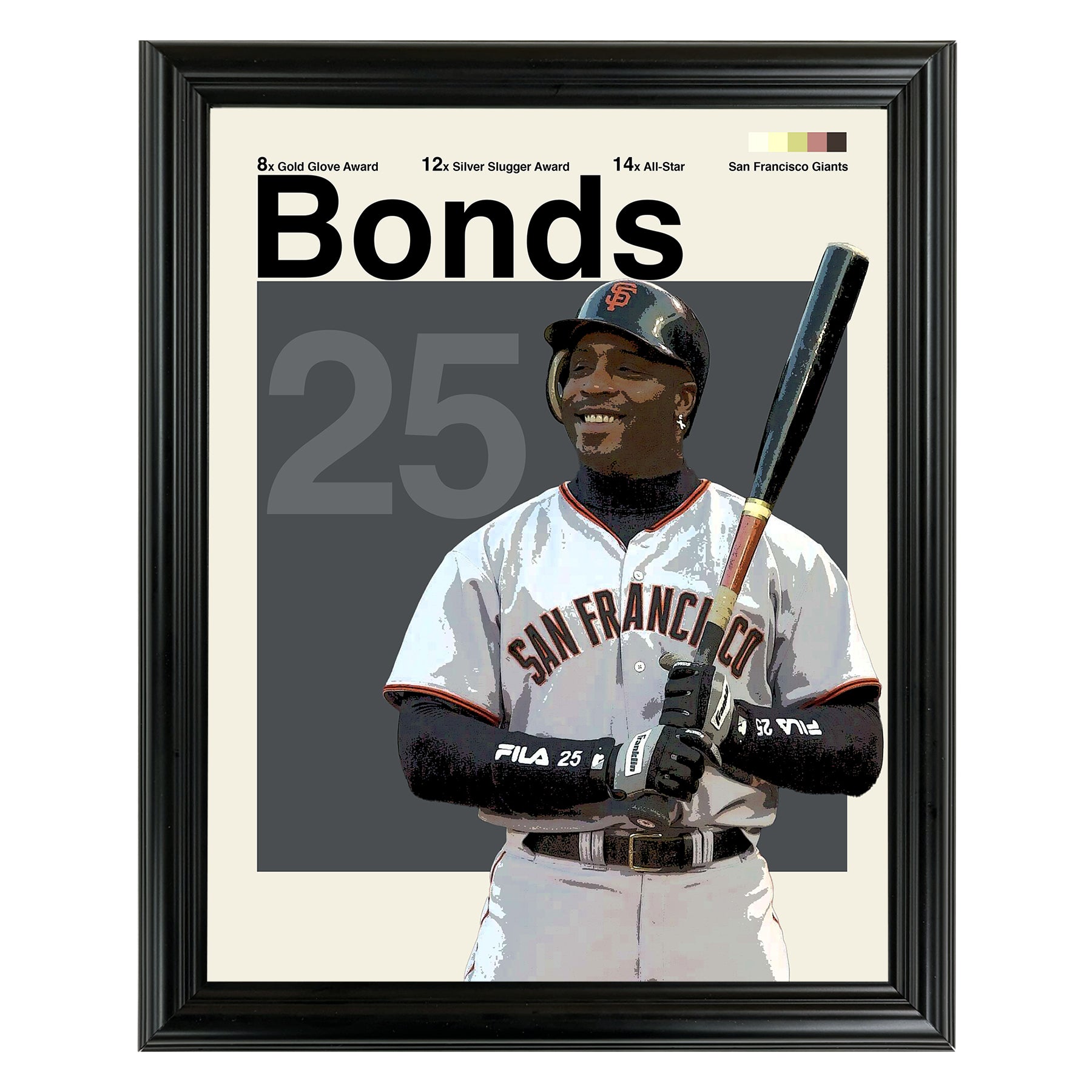 Barry Bonds Framed Sports Art Photo by Thomas Maxwell