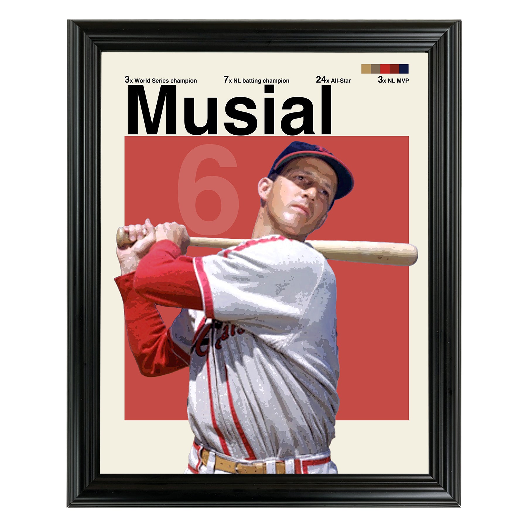 Stan Musial Framed Sports Art Photo by Thomas Maxwell