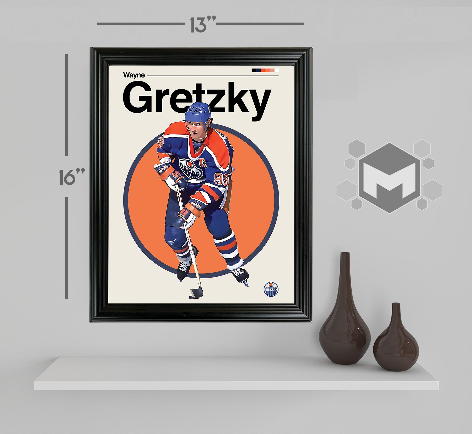 Wayne Gretzky 2 Framed Sports Art Photo by Thomas Maxwell