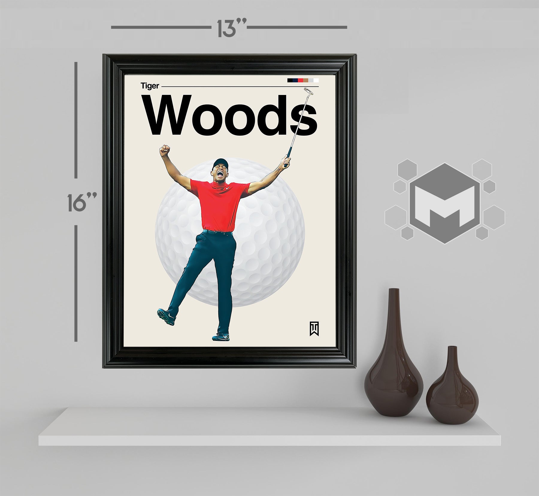 Tiger Woods 2019 Masters 2 Framed Sports Art Photo by Thomas Maxwell