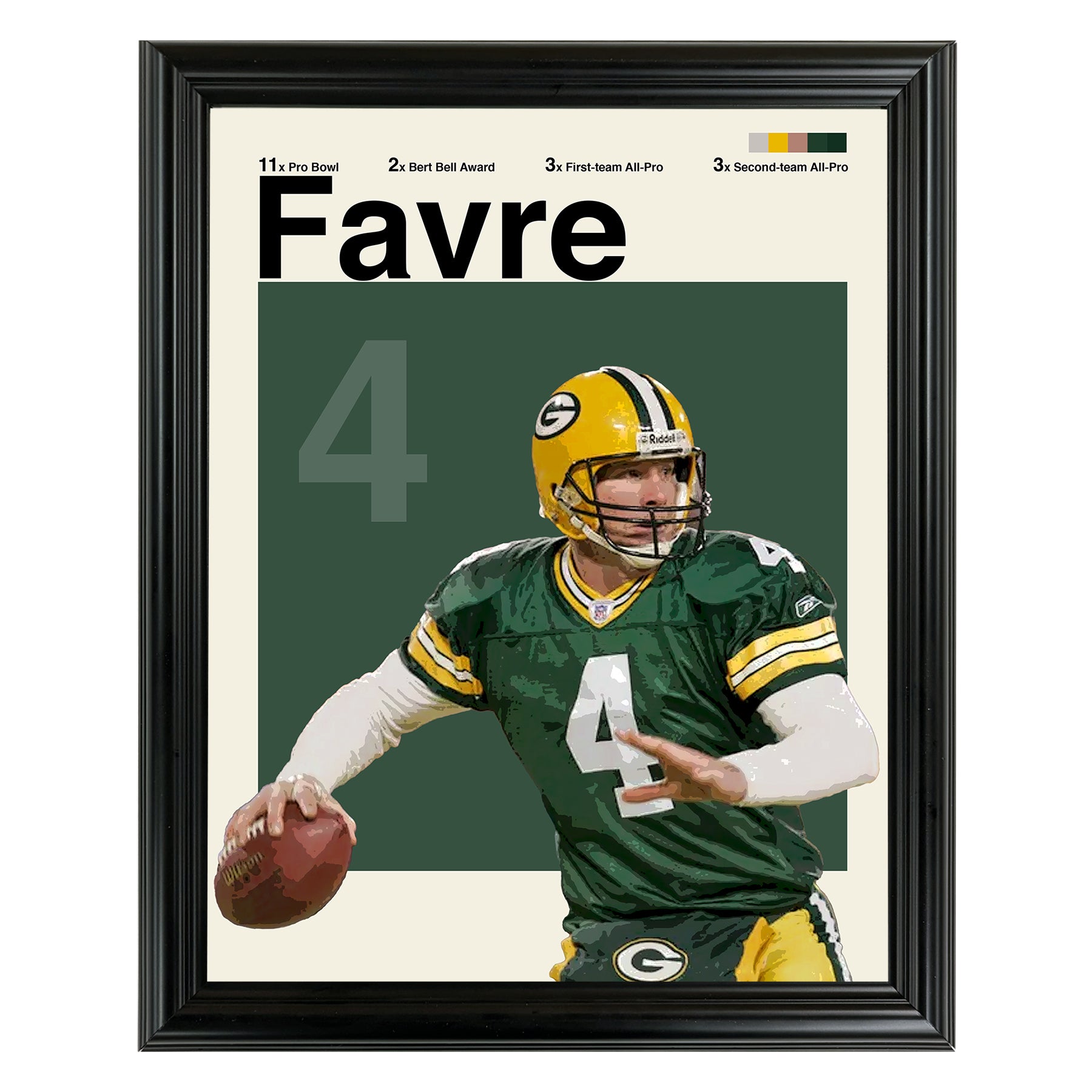 Brett Favre Framed Sports Art Photo by Thomas Maxwell