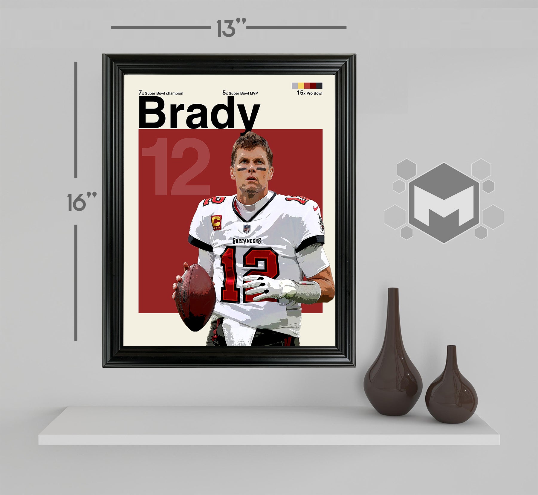 Tom Brady Sports Art Framed Photo by Thomas Maxwell