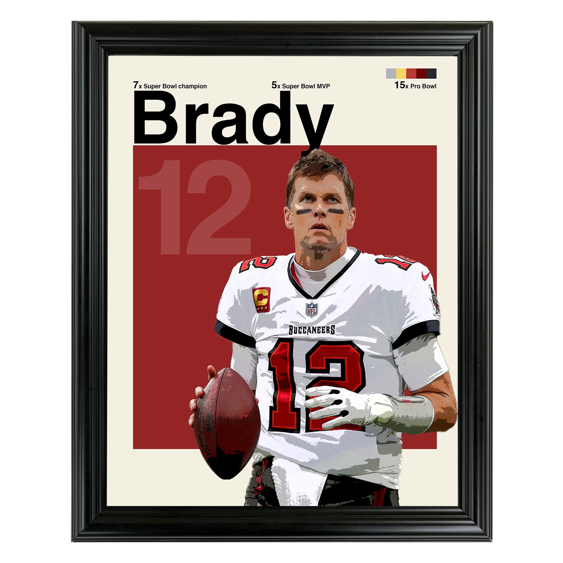 Tom Brady Sports Art Framed Photo by Thomas Maxwell