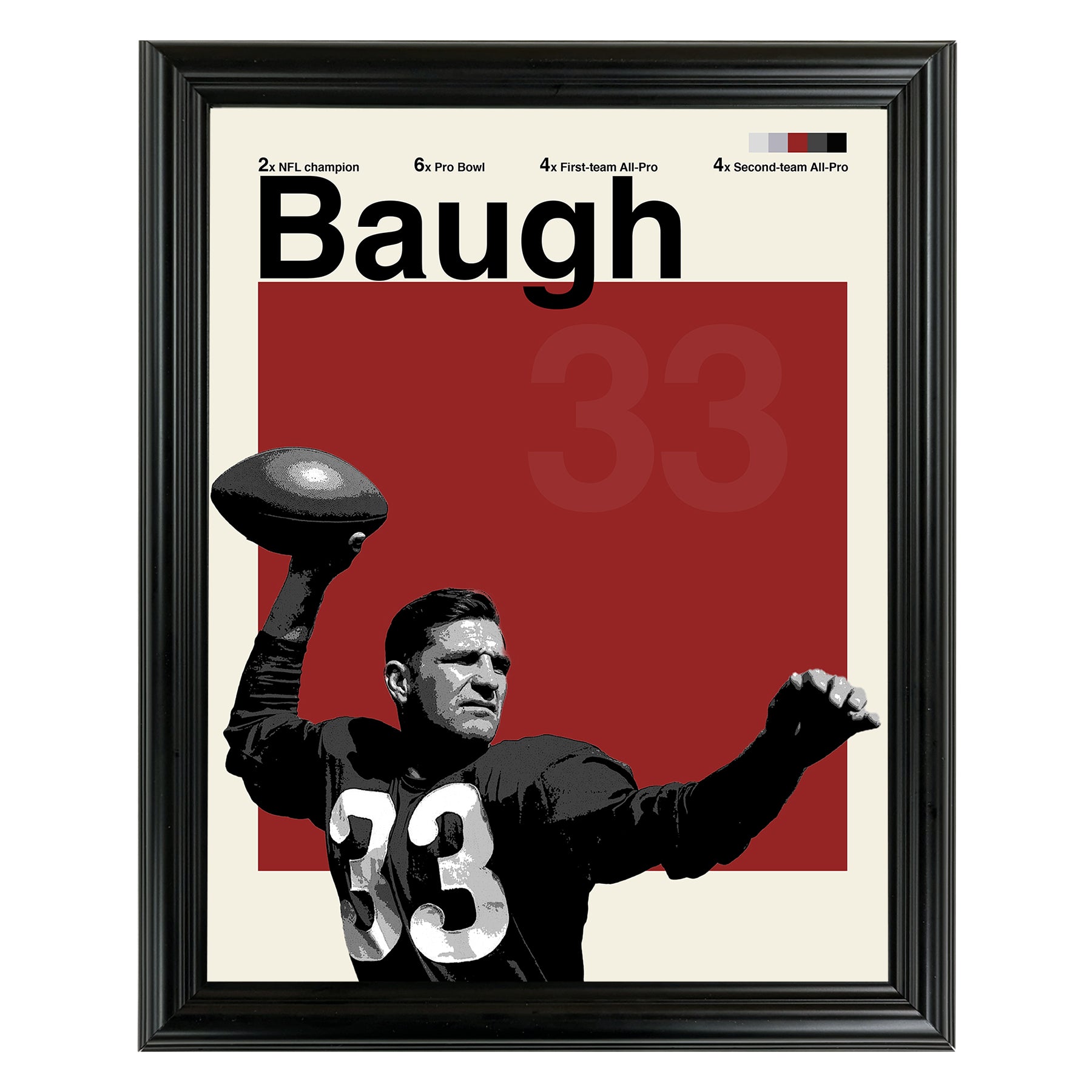 Sammy Baugh Framed Sports Art Photo by Thomas Maxwell