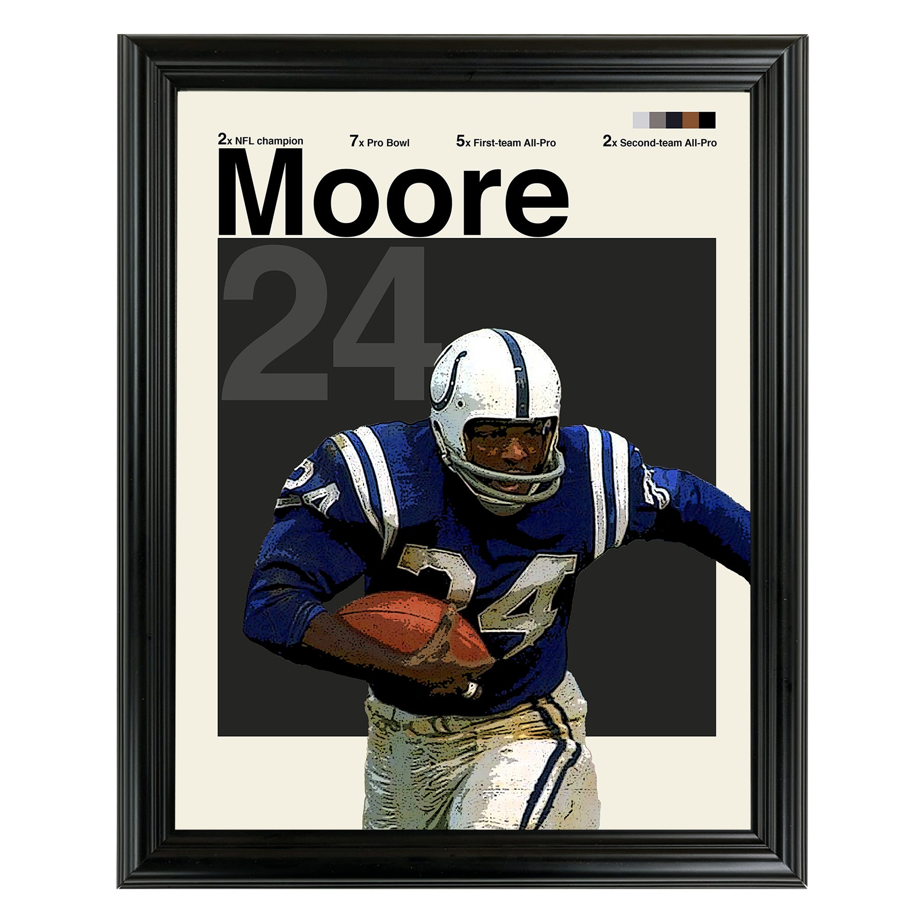 Lenny Moore Framed Sports Art Photo by Thomas Maxwell