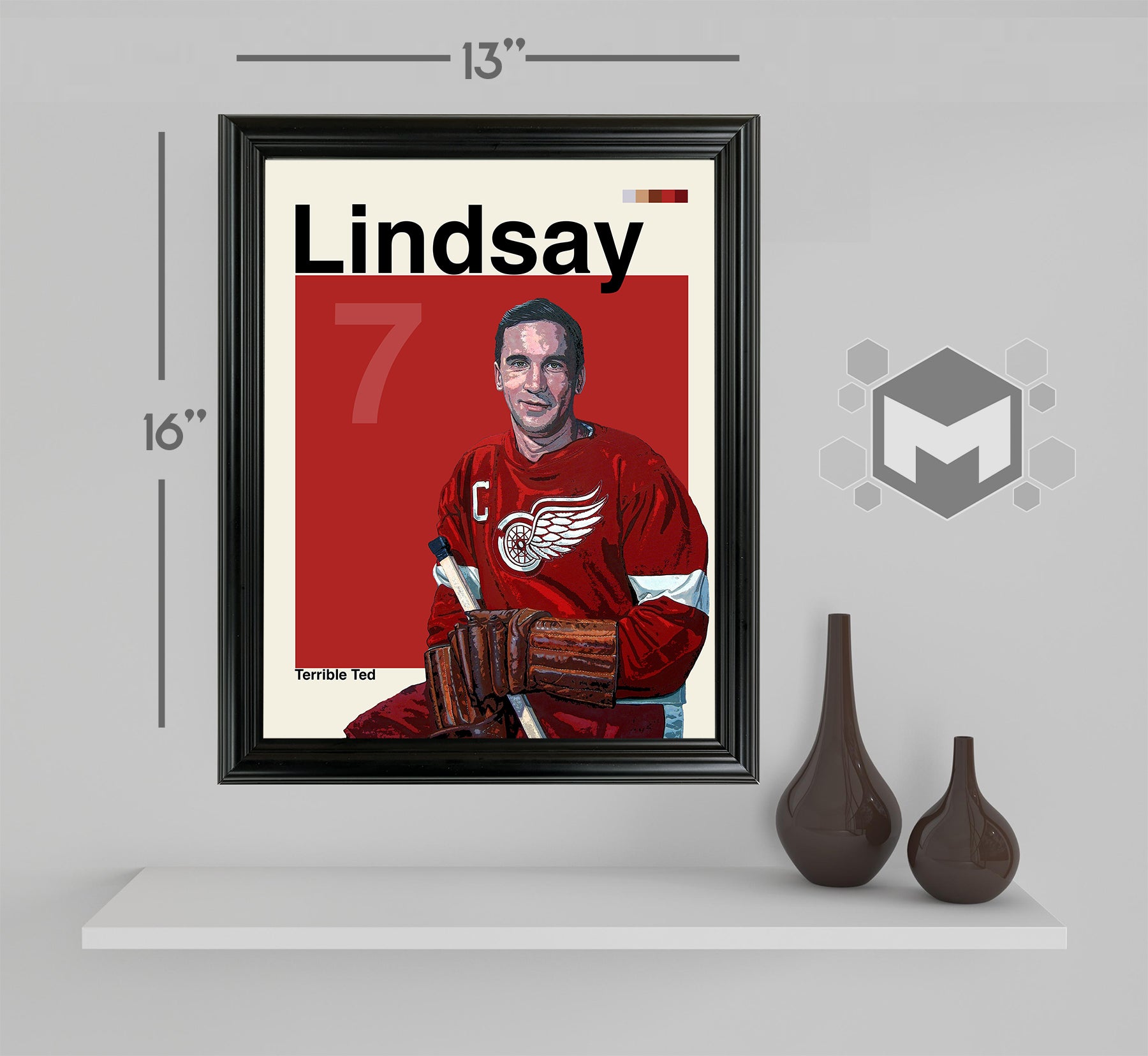 Ted Lindsay Framed Sports Art Photo by Thomas Maxwell