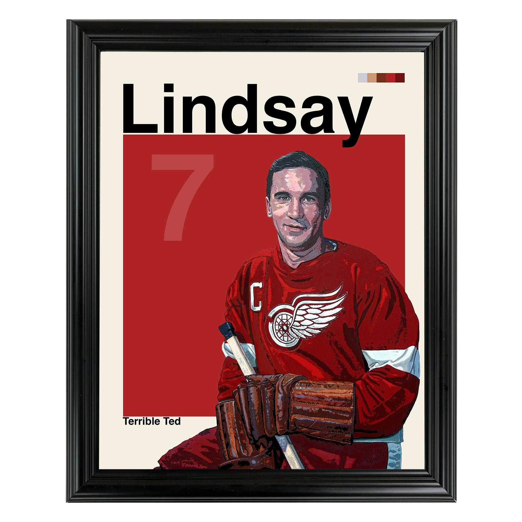 Ted Lindsay Framed Sports Art Photo by Thomas Maxwell