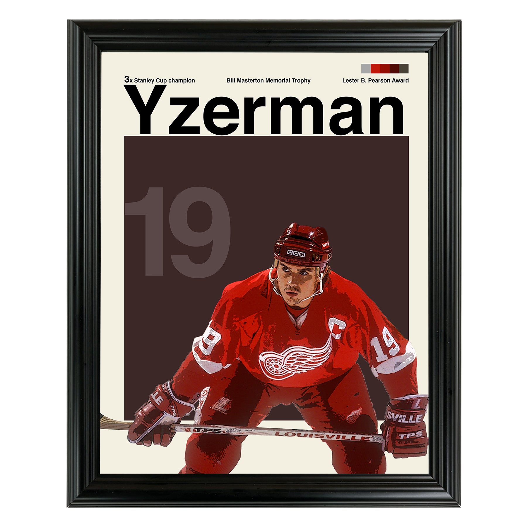 Steve Yzerman Framed Sports Art Photo by Thomas Maxwell