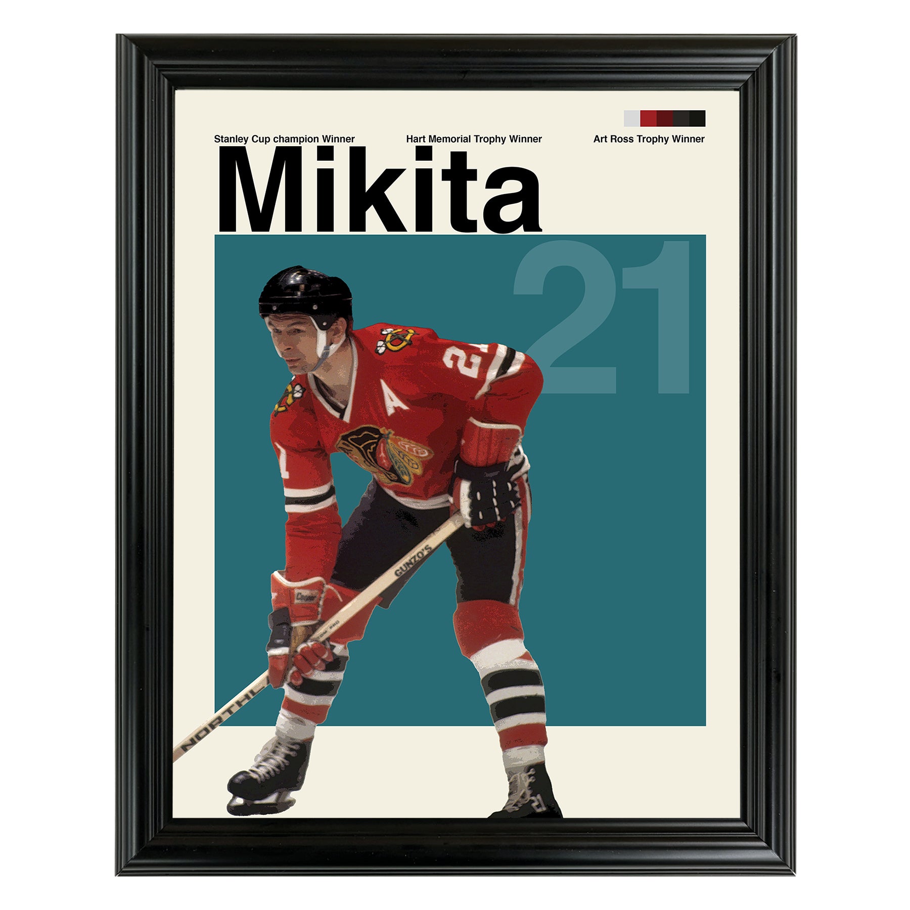 Stan Mikita Framed Sports Art Photo by Thomas Maxwell