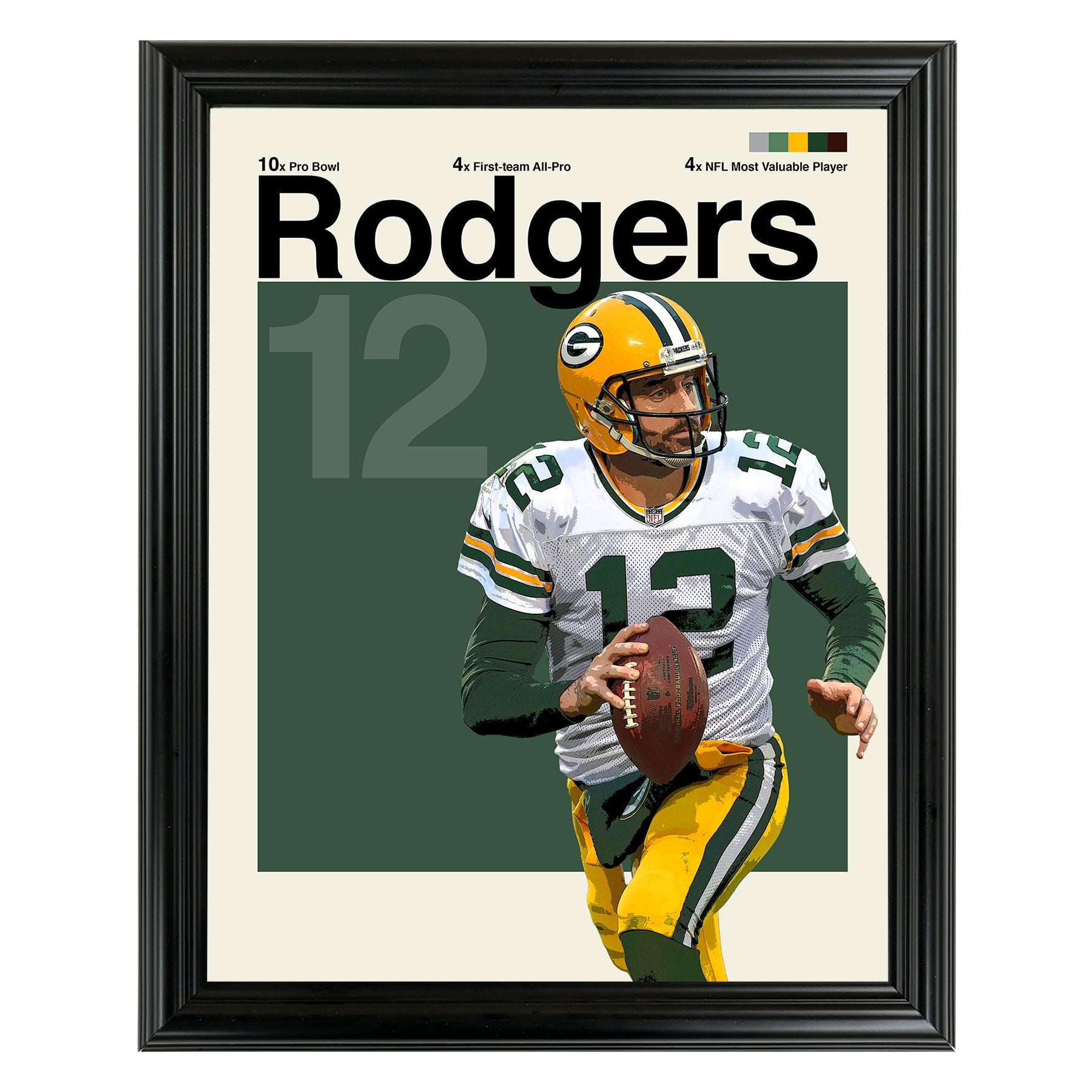 Aaron Rodgers Framed Sports Art Photo by Thomas Maxwell