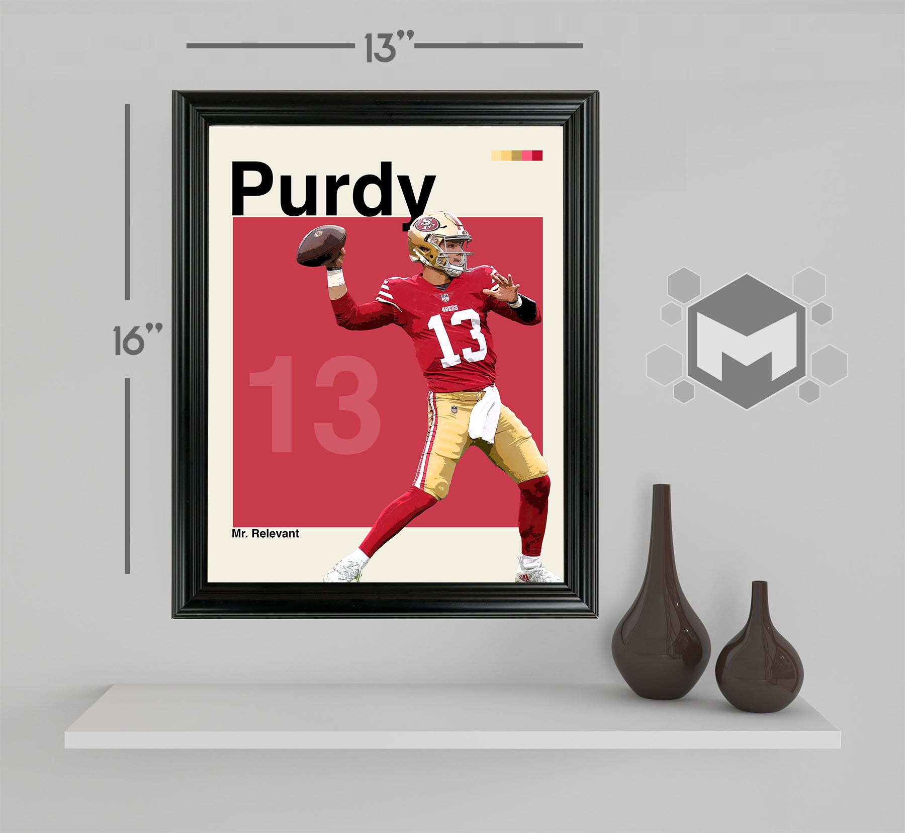 Brock Purdy Framed Sports Art Photo by Thomas Maxwell