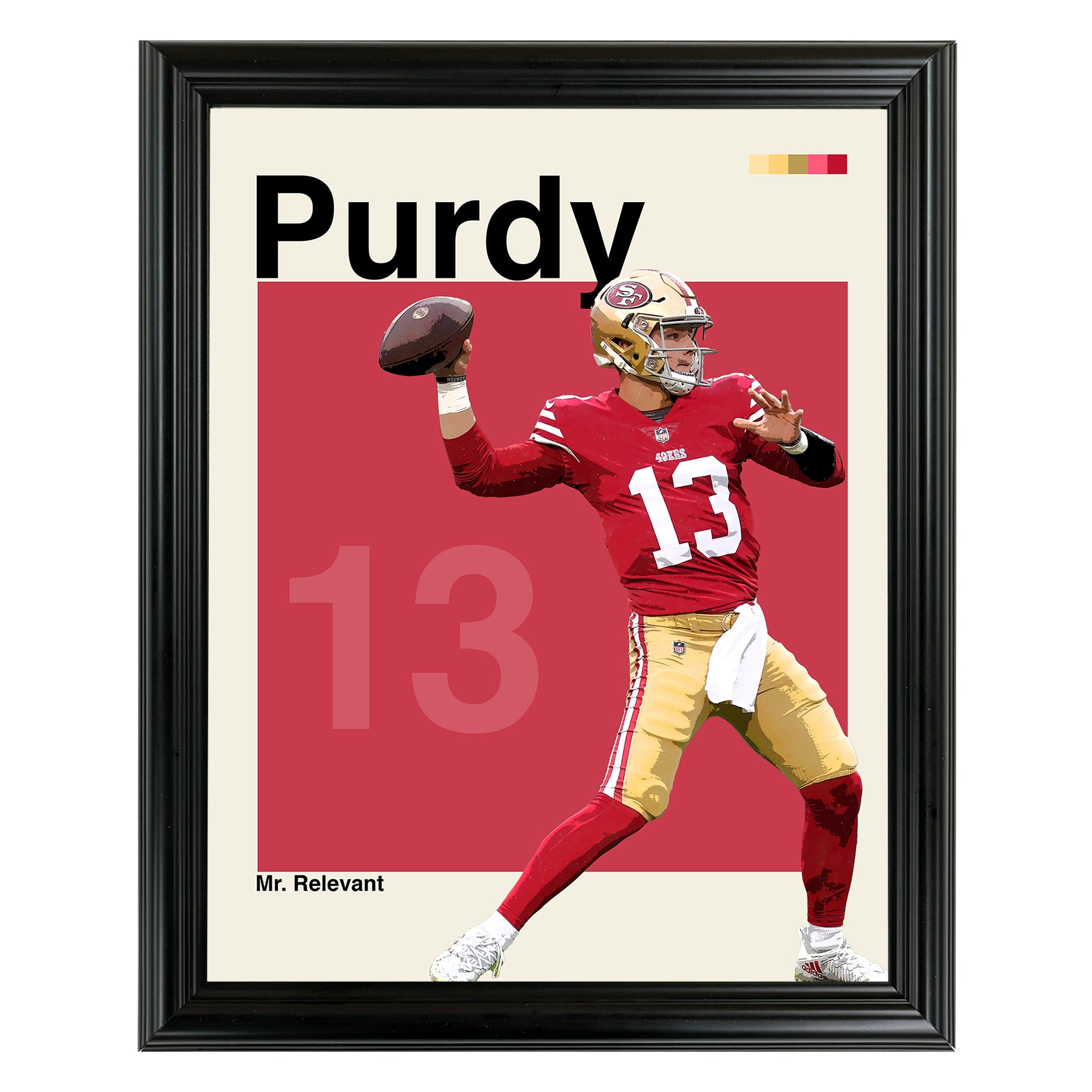 Brock Purdy Framed Sports Art Photo by Thomas Maxwell