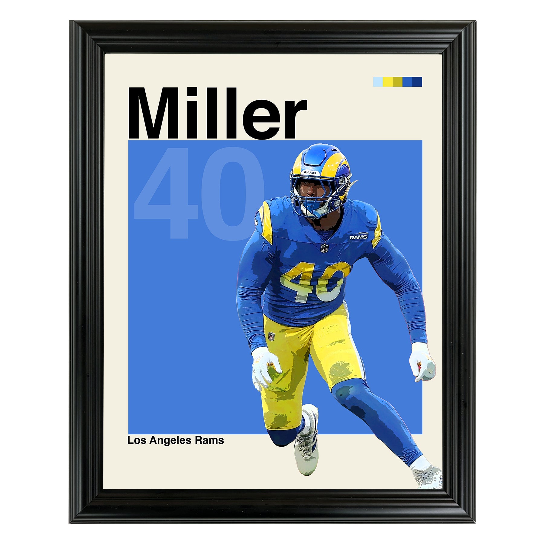 Von Miller Framed Sports Art Photo by Thomas Maxwell