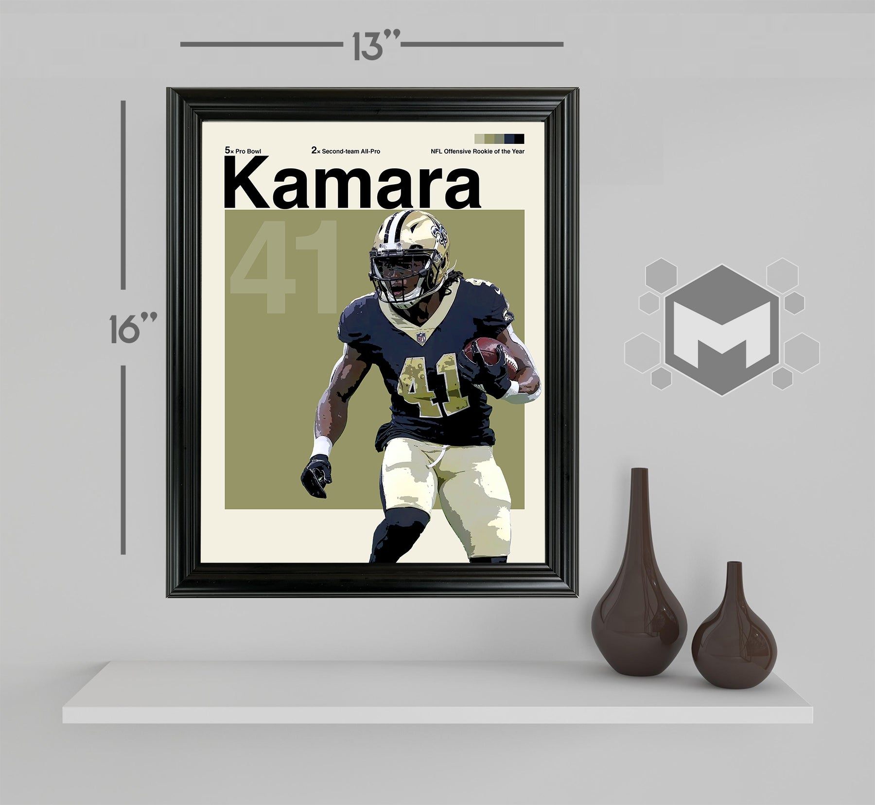 Alvin Kamara Framed Sports Art Photo by Thomas Maxwell