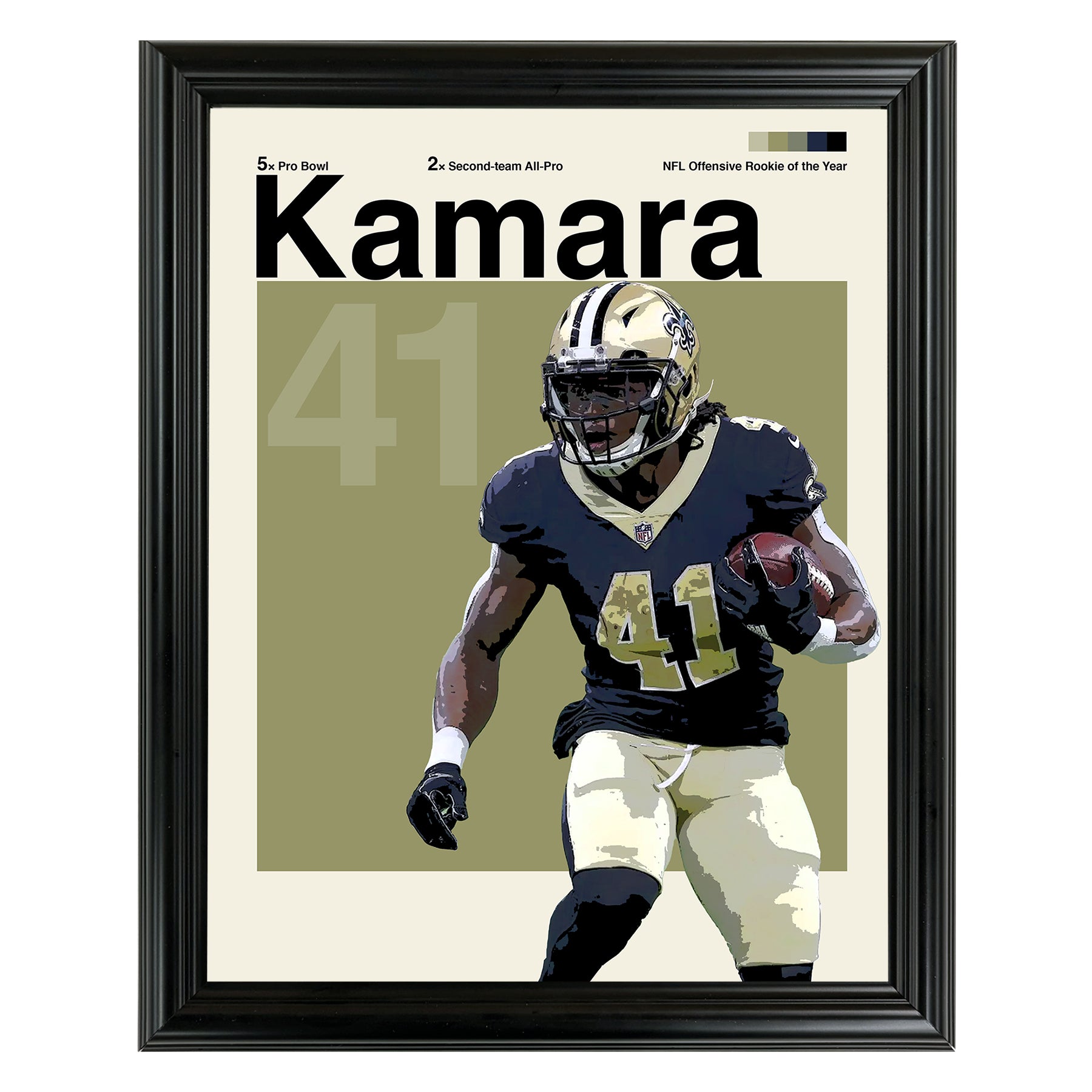 Alvin Kamara Framed Sports Art Photo by Thomas Maxwell