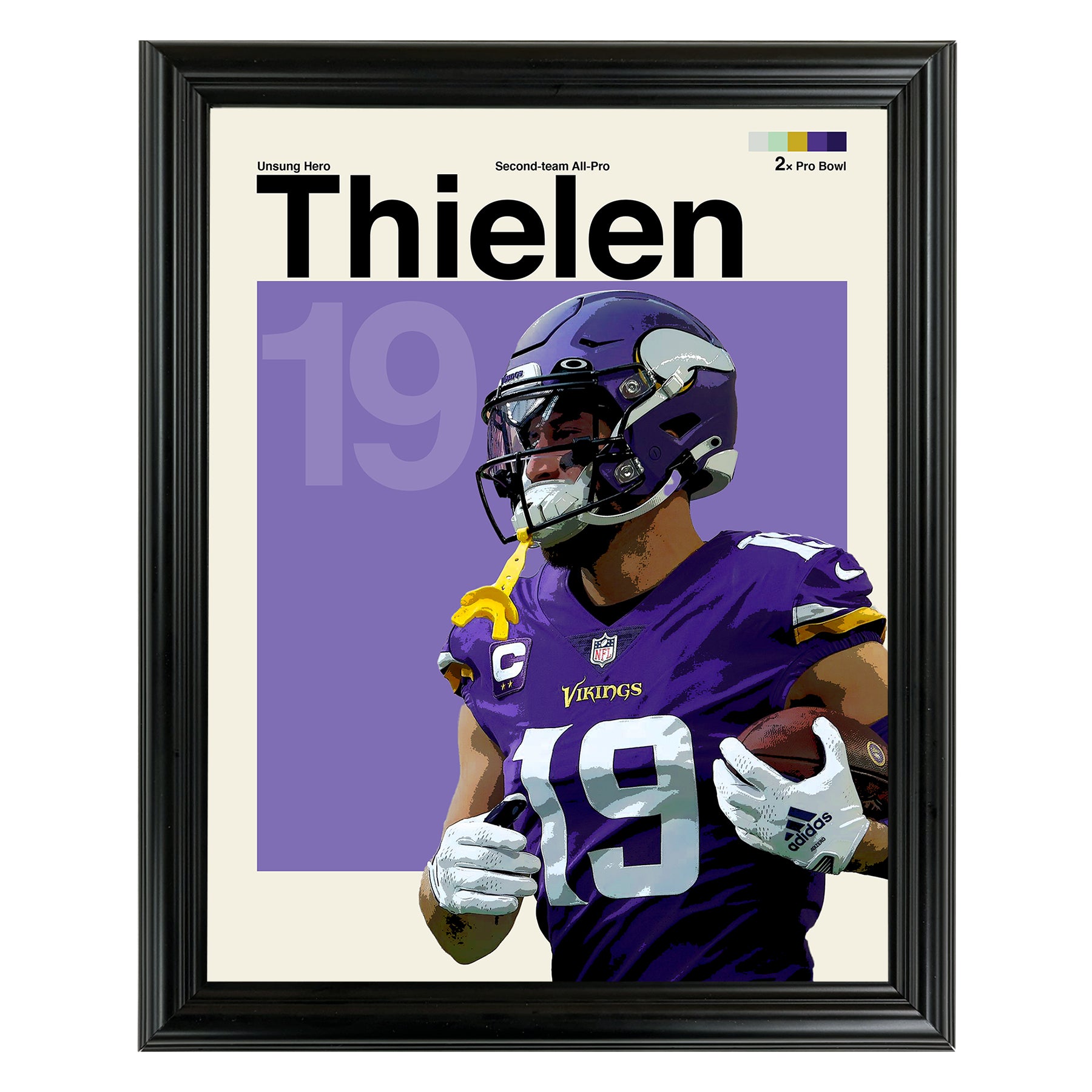 Adam Thielen Framed Sports Art Photo by Thomas Maxwell