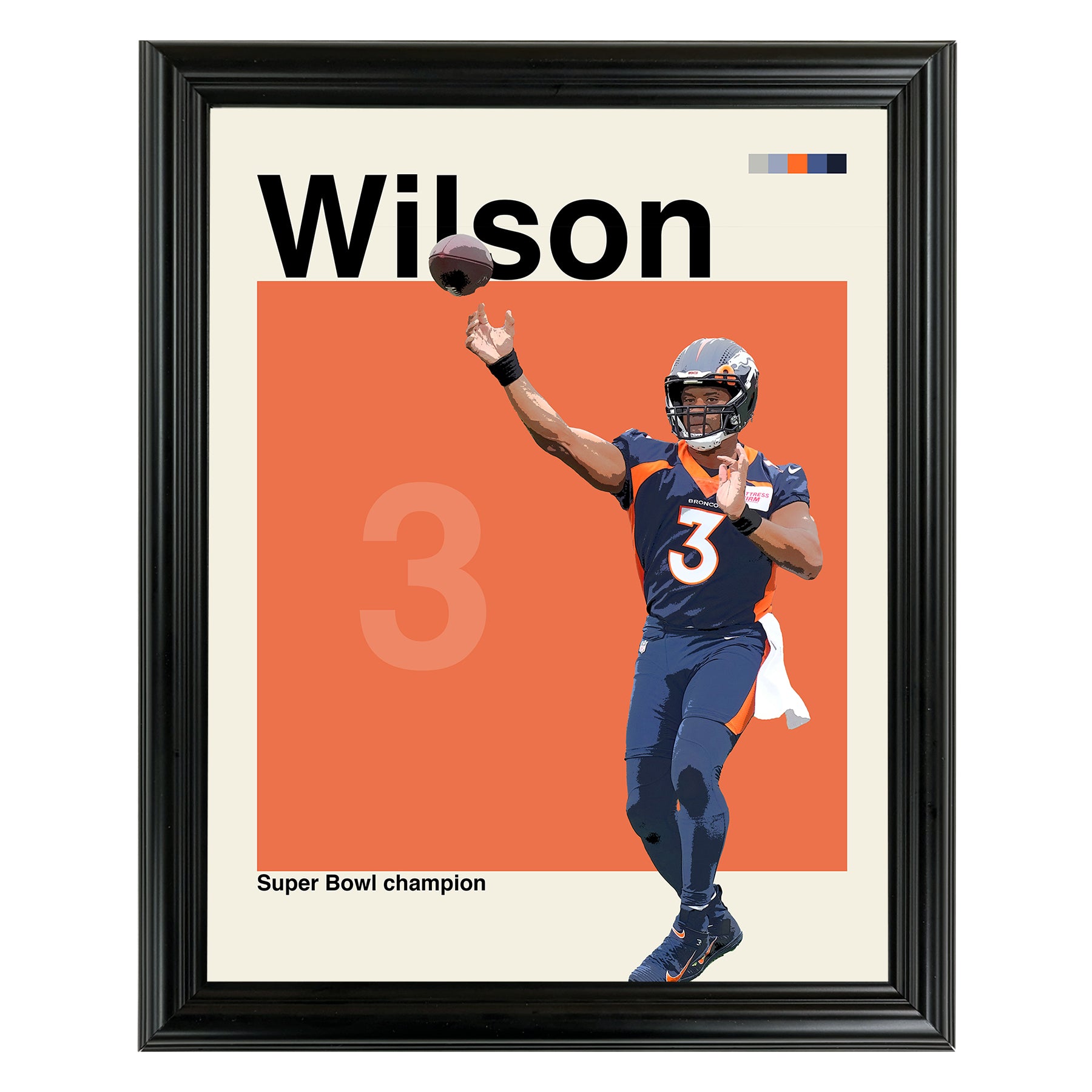 Russel Wilson Framed Sports Art Photo by Thomas Maxwell