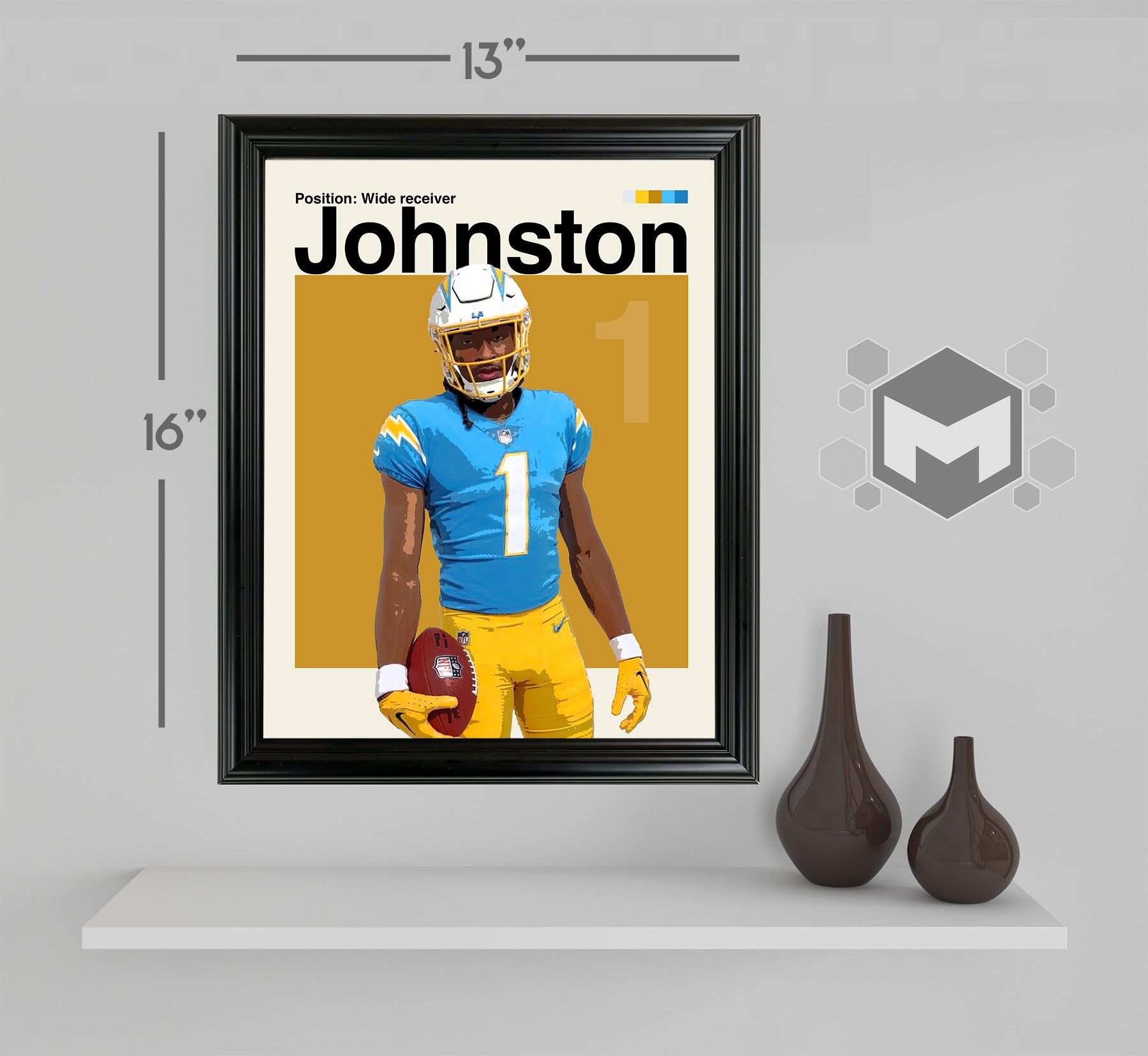 Quentin Johnston Framed Sports Art Photo by Thomas Maxwell