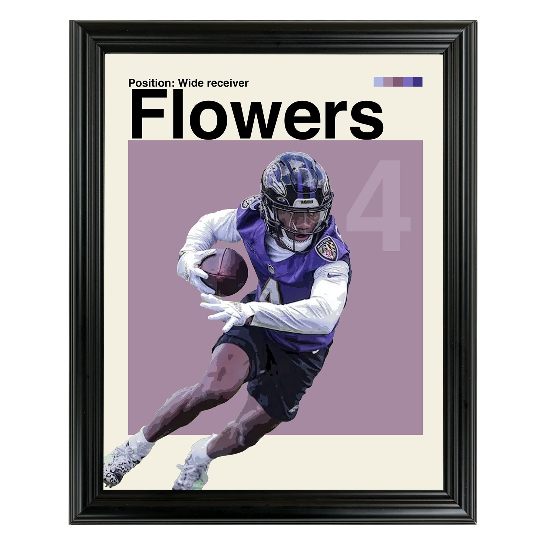 Zay Flowers Framed Sports Art Photo by Thomas Maxwell