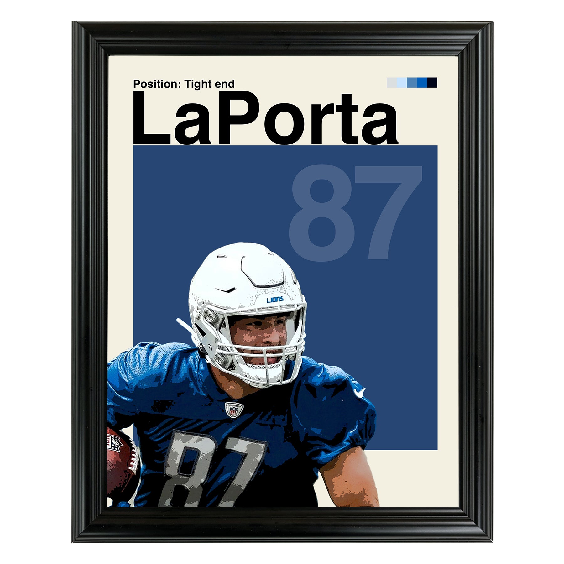 Sam LaPorta Framed Sports Art Photo by Thomas Maxwell