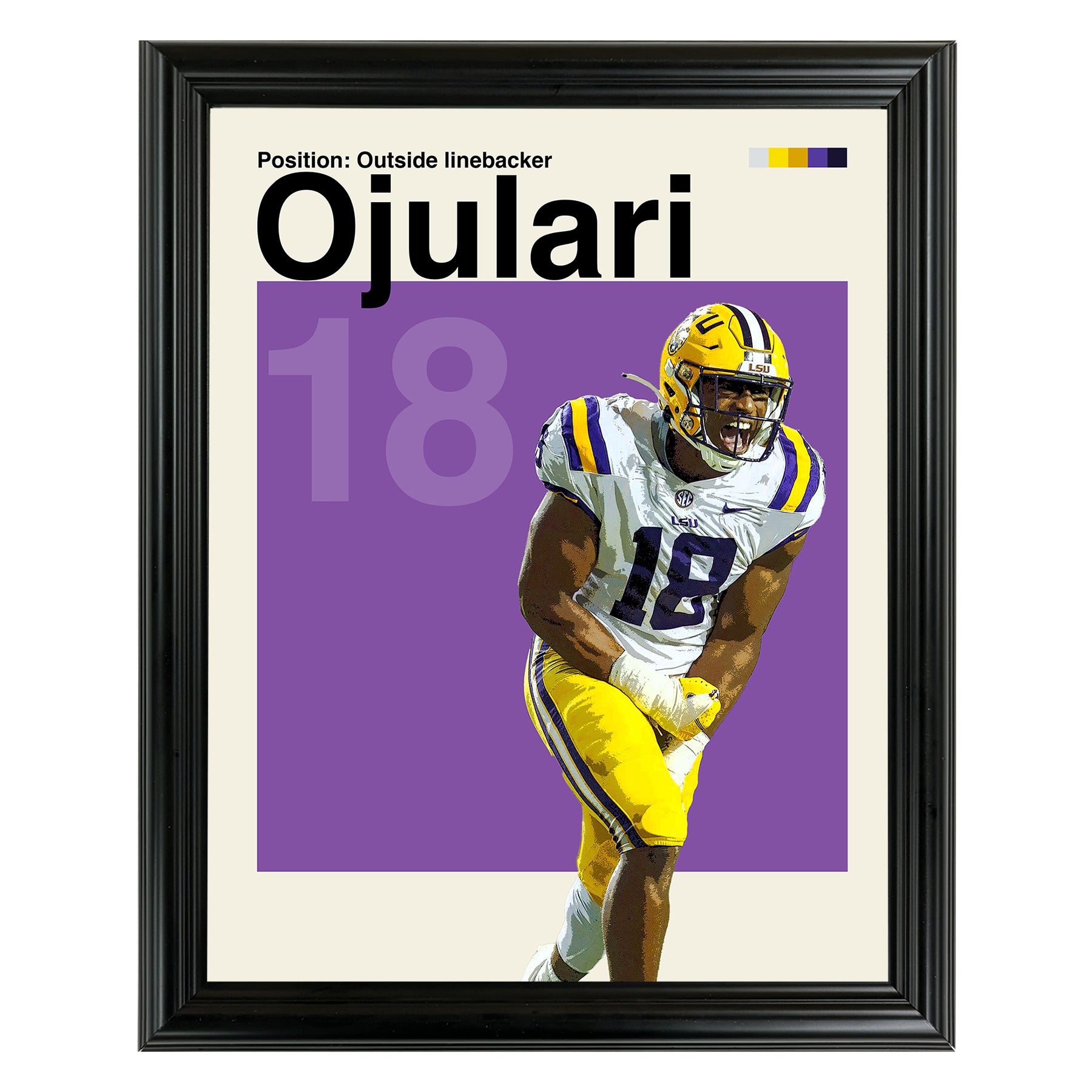 BJ Ojulari Framed Sports Art Photo by Thomas Maxwell