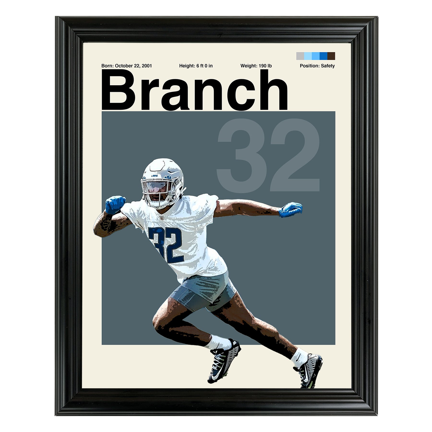 Brian Branch Framed Sports Art Photo by Thomas Maxwell