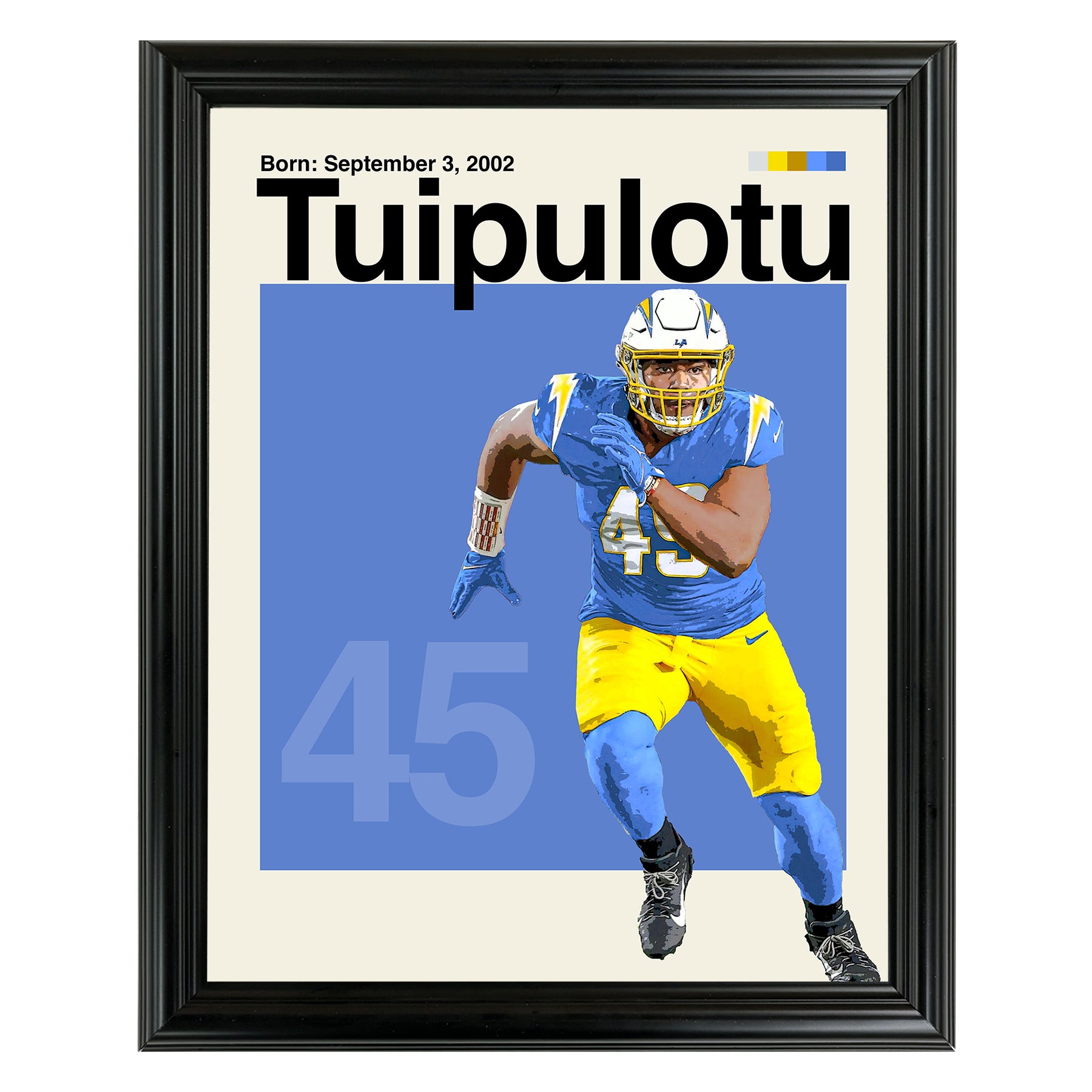 Tuli Tuipulotu Framed Sports Art Photo by Thomas Maxwell