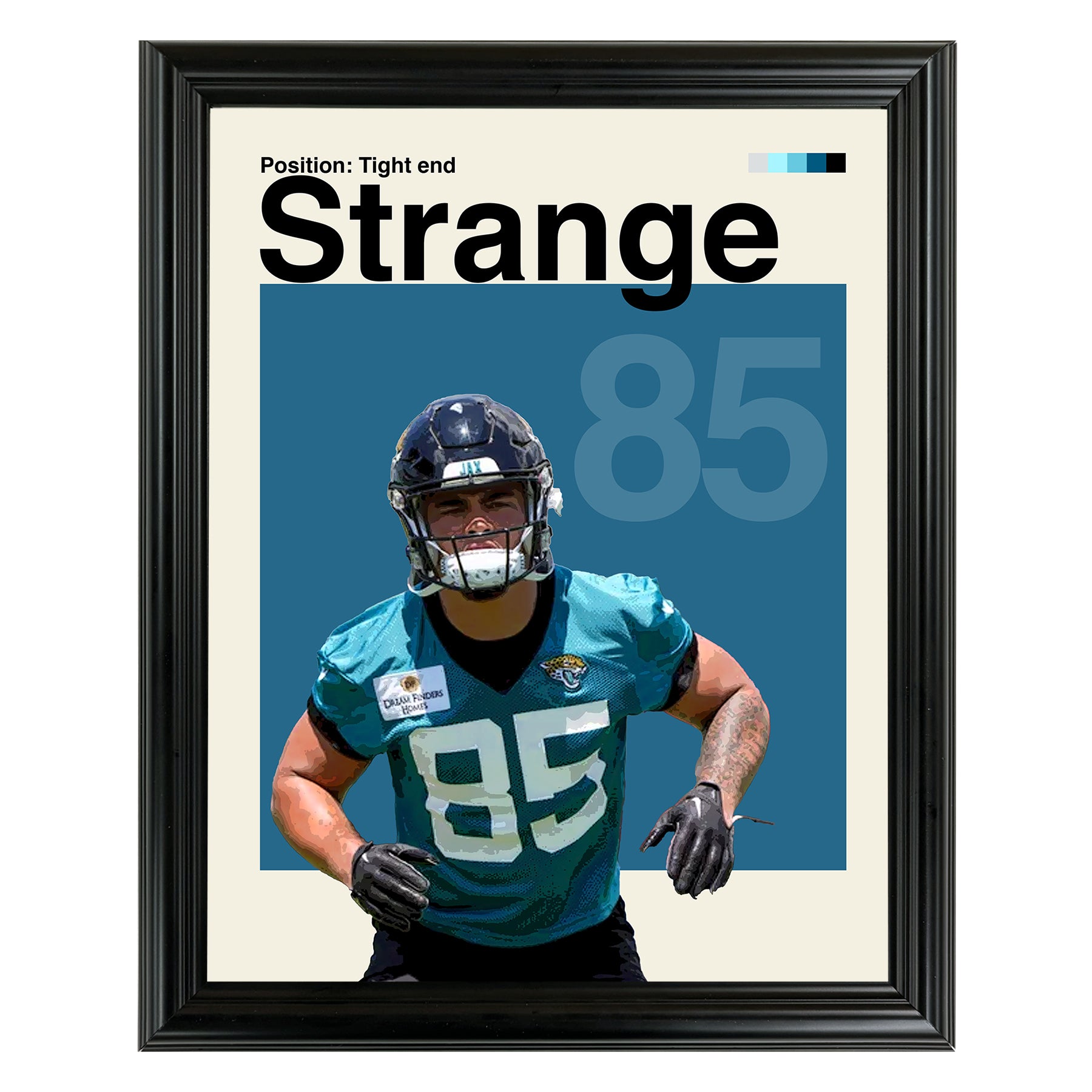 Brenton Strange Framed Sports Art Photo by Thomas Maxwell