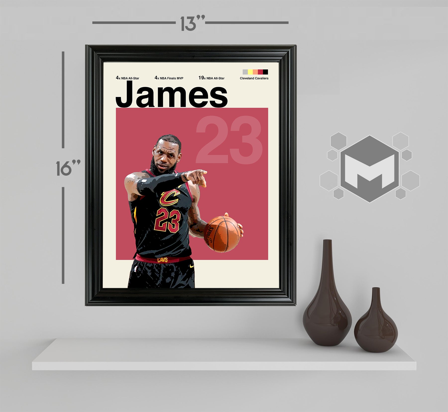 Lebron James Framed Sports Art Photo by Thomas Maxwell