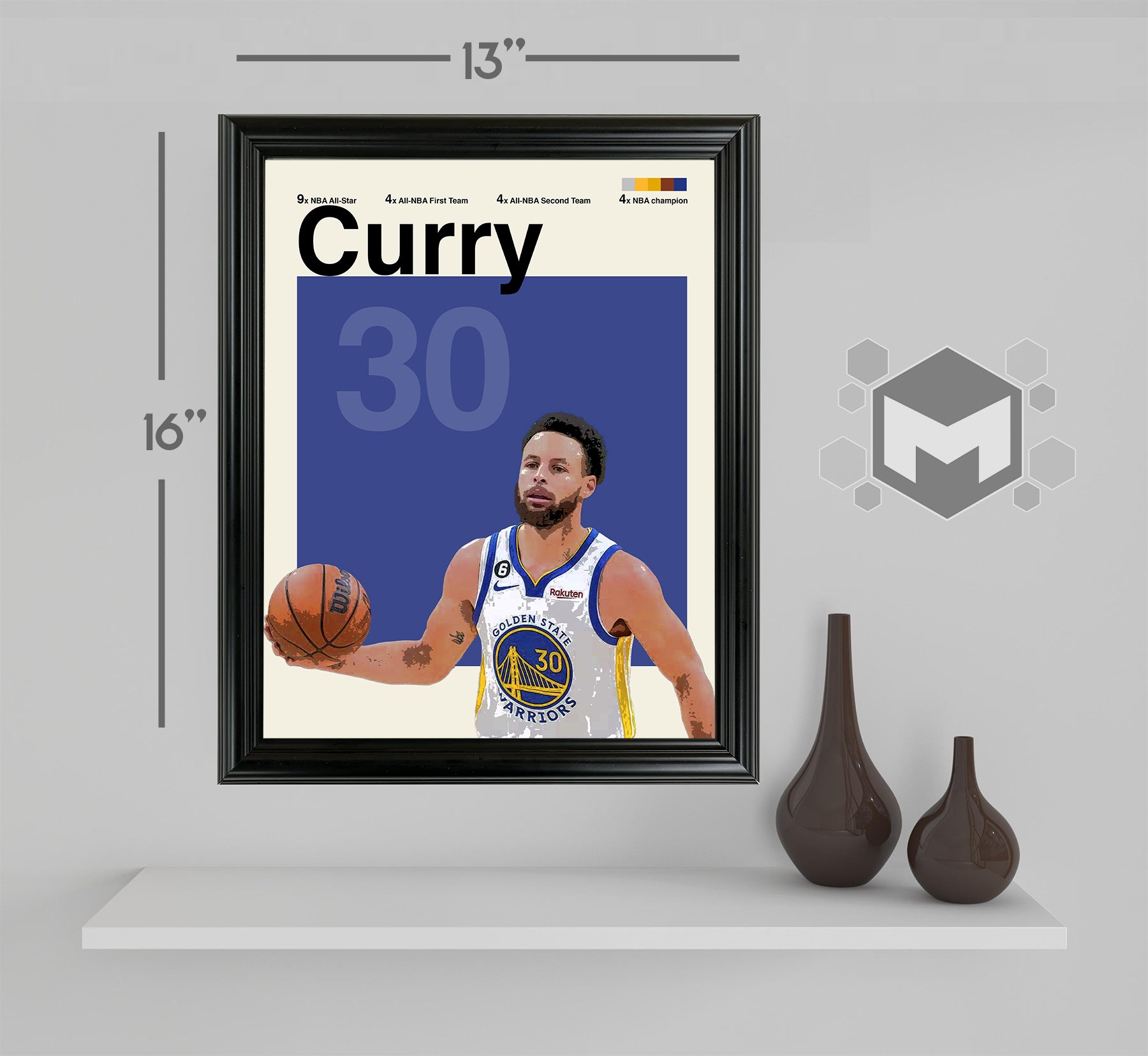 Stephen Curry Framed Sports Art Photo by Thomas Maxwell