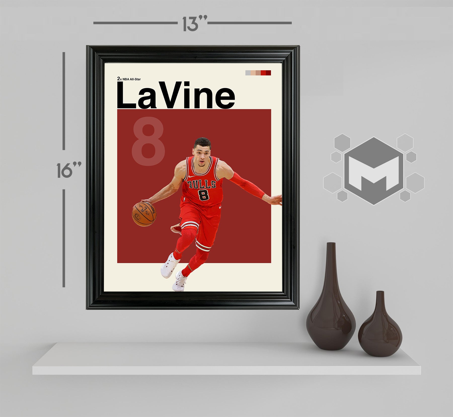 Zach LaVine Framed Sports Art Photo by Thomas Maxwell