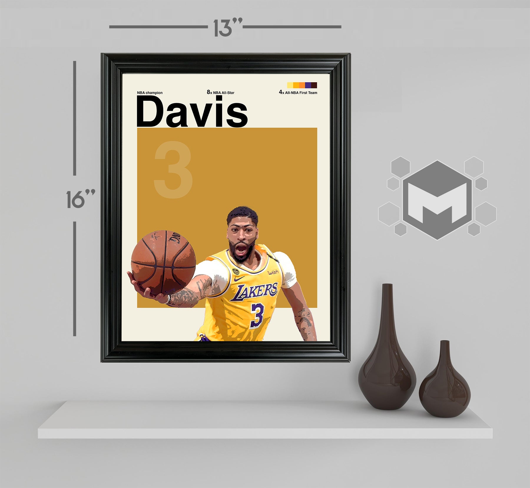 Anthony Davis Framed Sports Art Photo by Thomas Maxwell