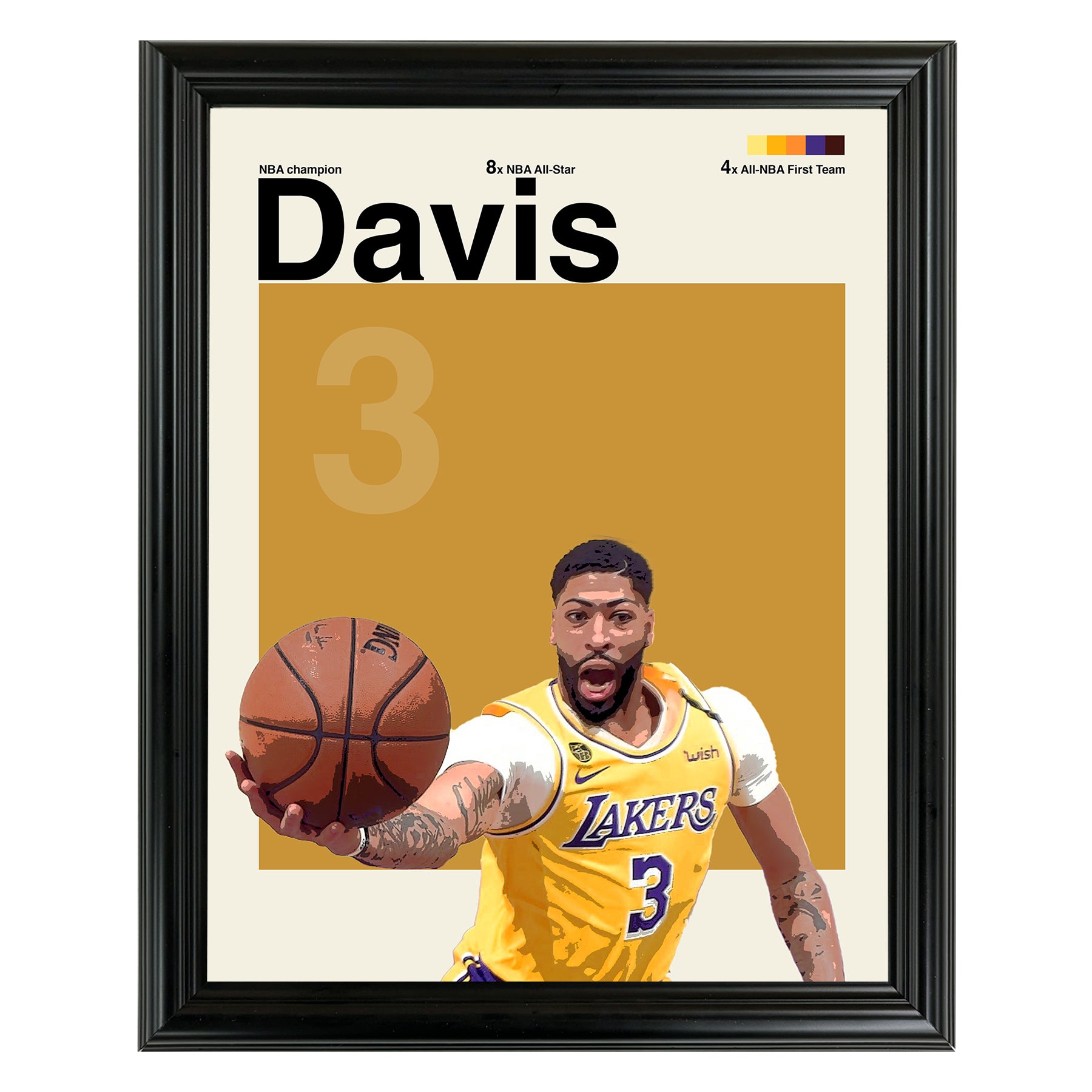 Anthony Davis Framed Sports Art Photo by Thomas Maxwell