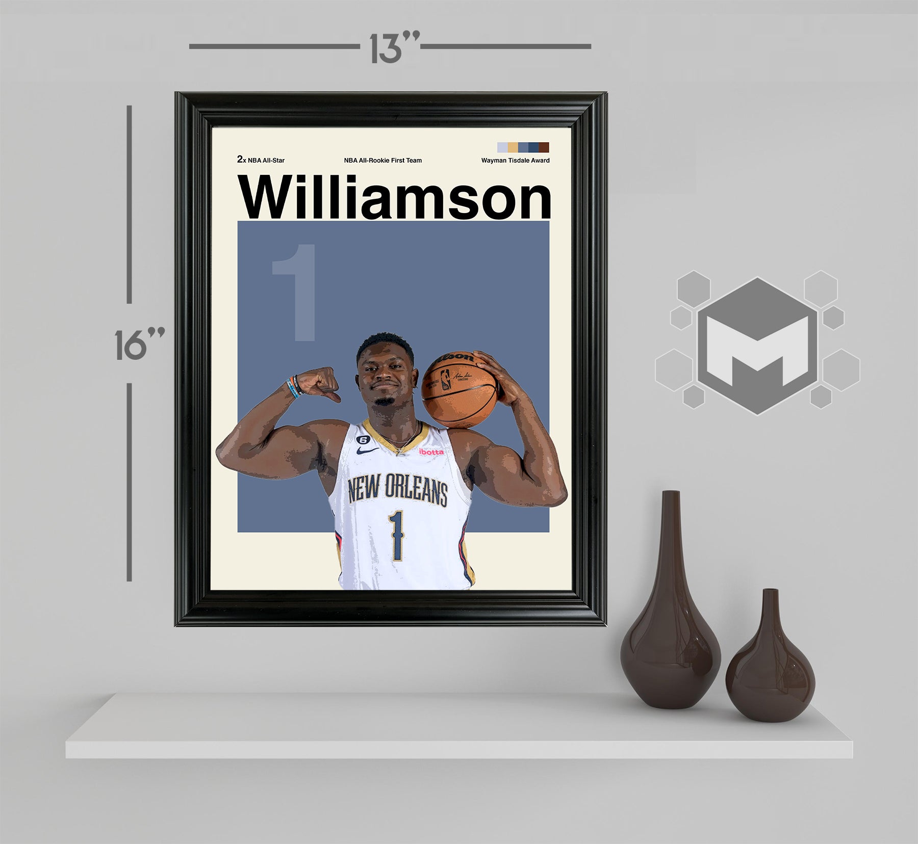 Zion Williamson Framed Sports Art Photo by Thomas Maxwell