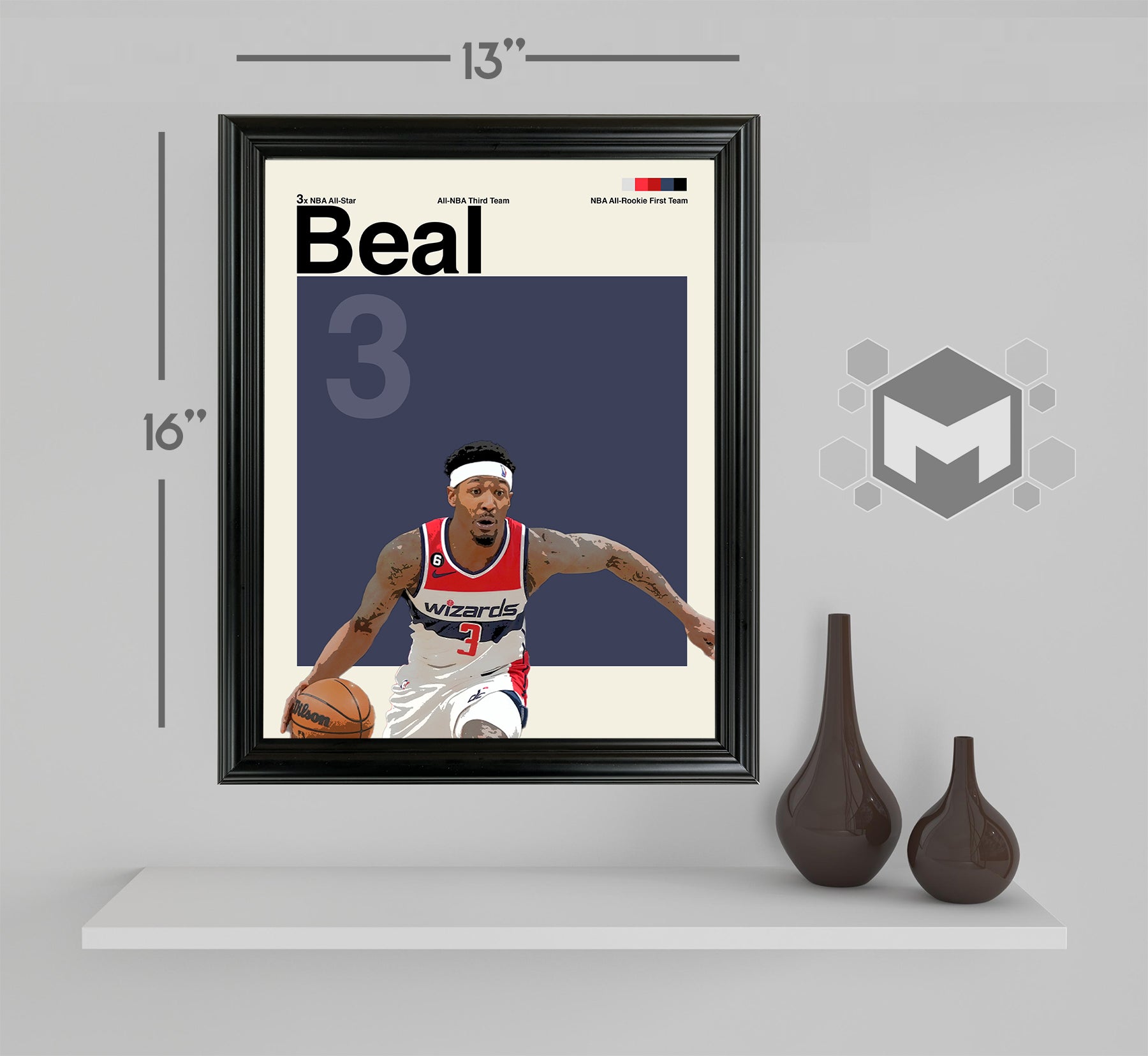 Bradley Beal Framed Sports Art Photo by Thomas Maxwell