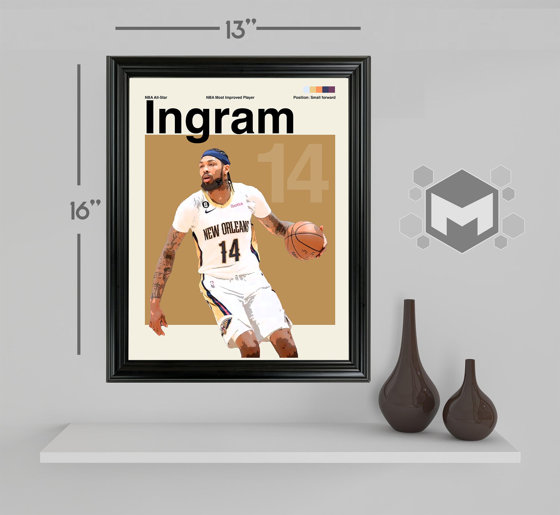 Brandon Ingram Framed Sports Art Photo by Thomas Maxwell