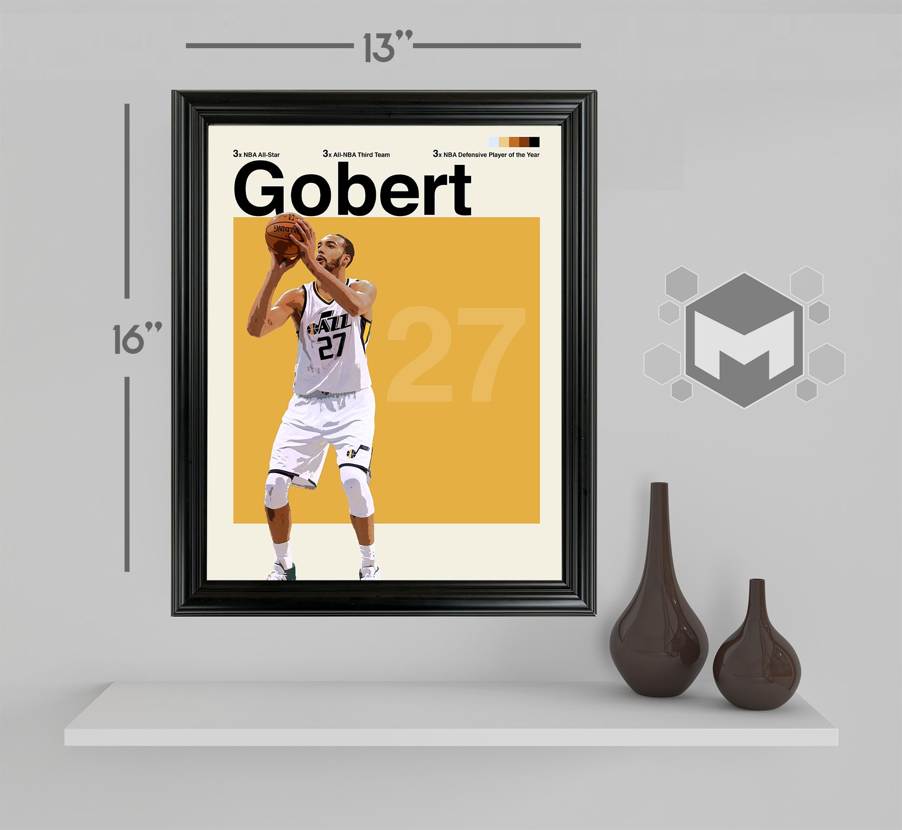 Rudy Gobert Framed Sports Art Photo by Thomas Maxwell