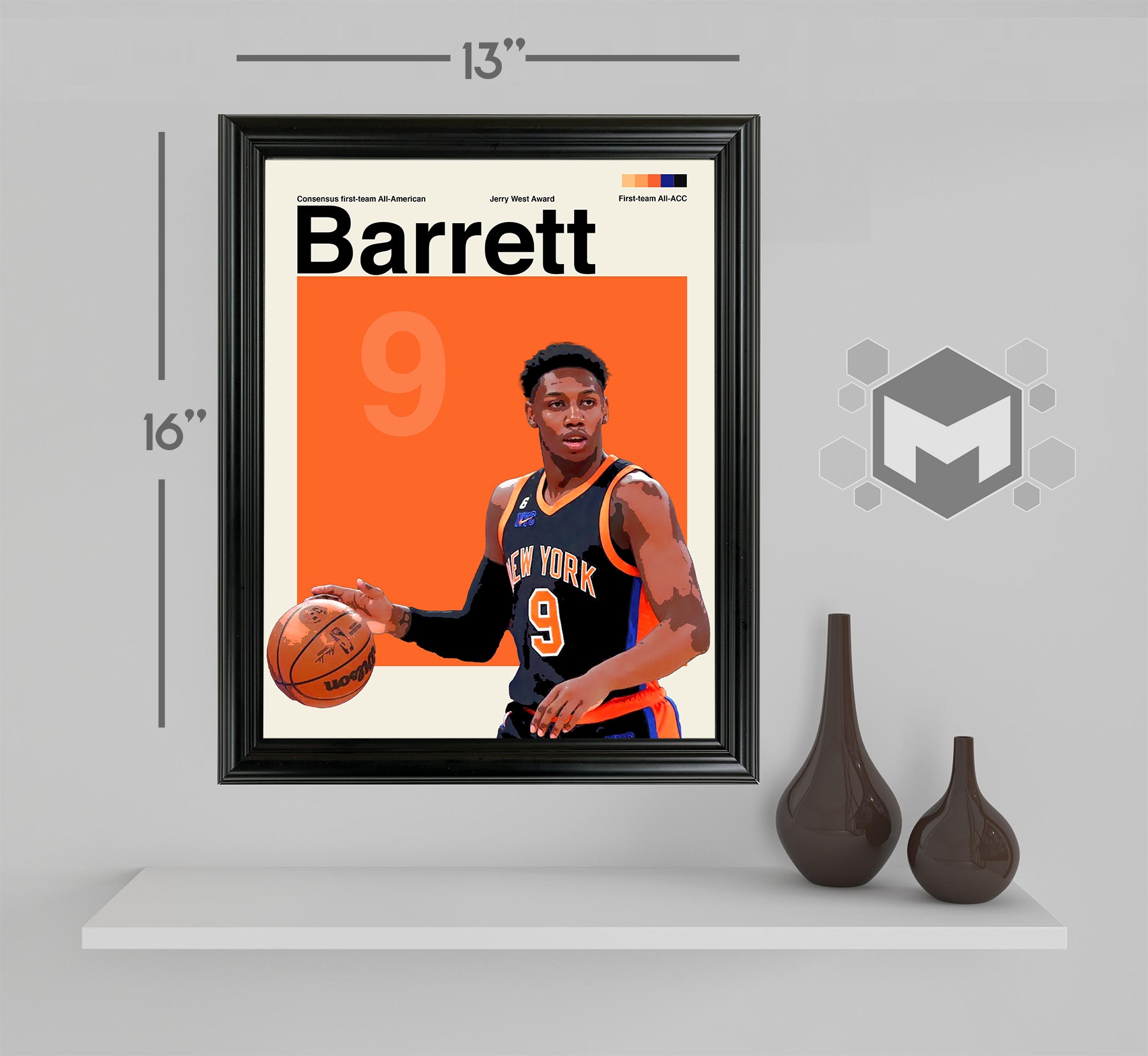 RJ Barrett Framed Sports Art Photo by Thomas Maxwell