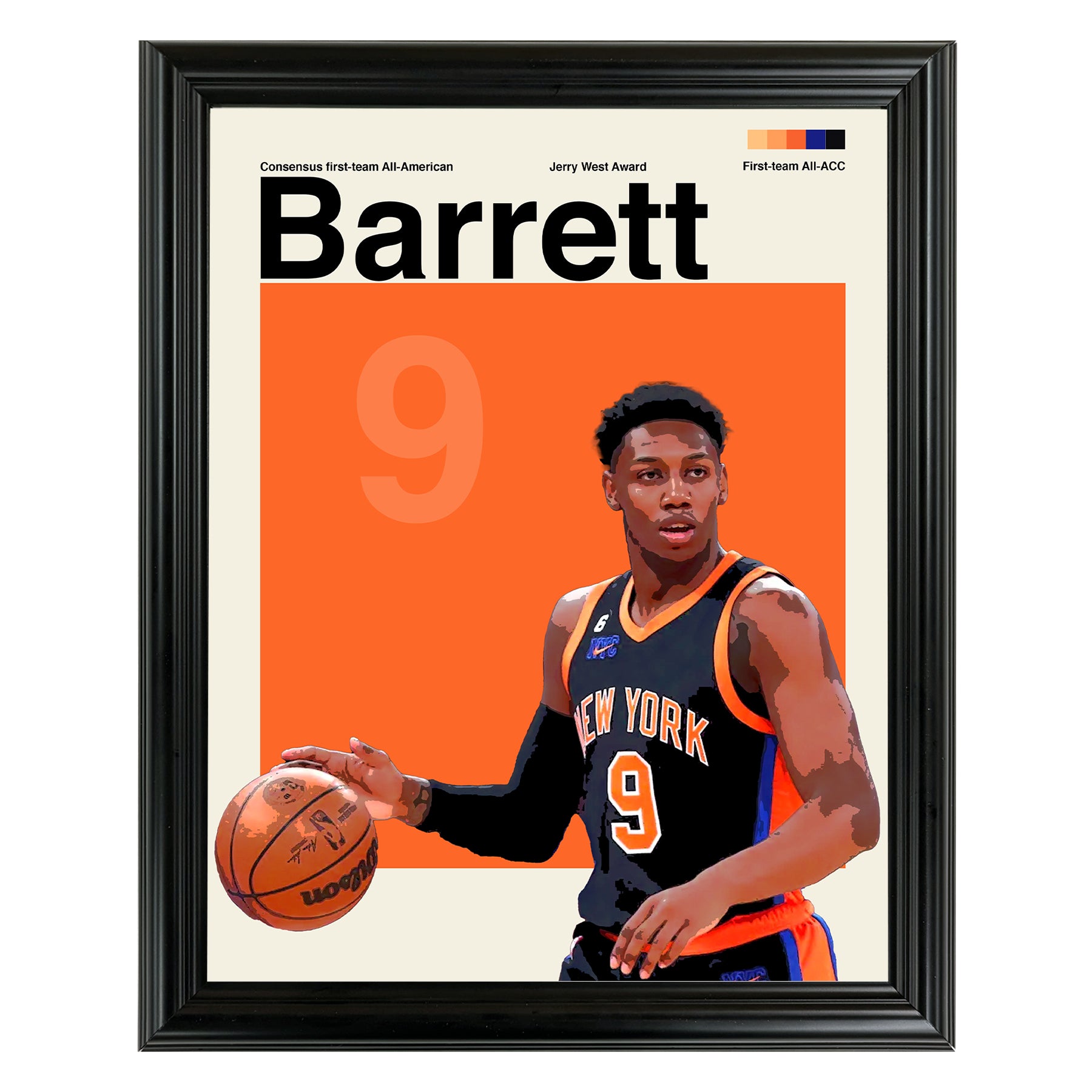 RJ Barrett Framed Sports Art Photo by Thomas Maxwell