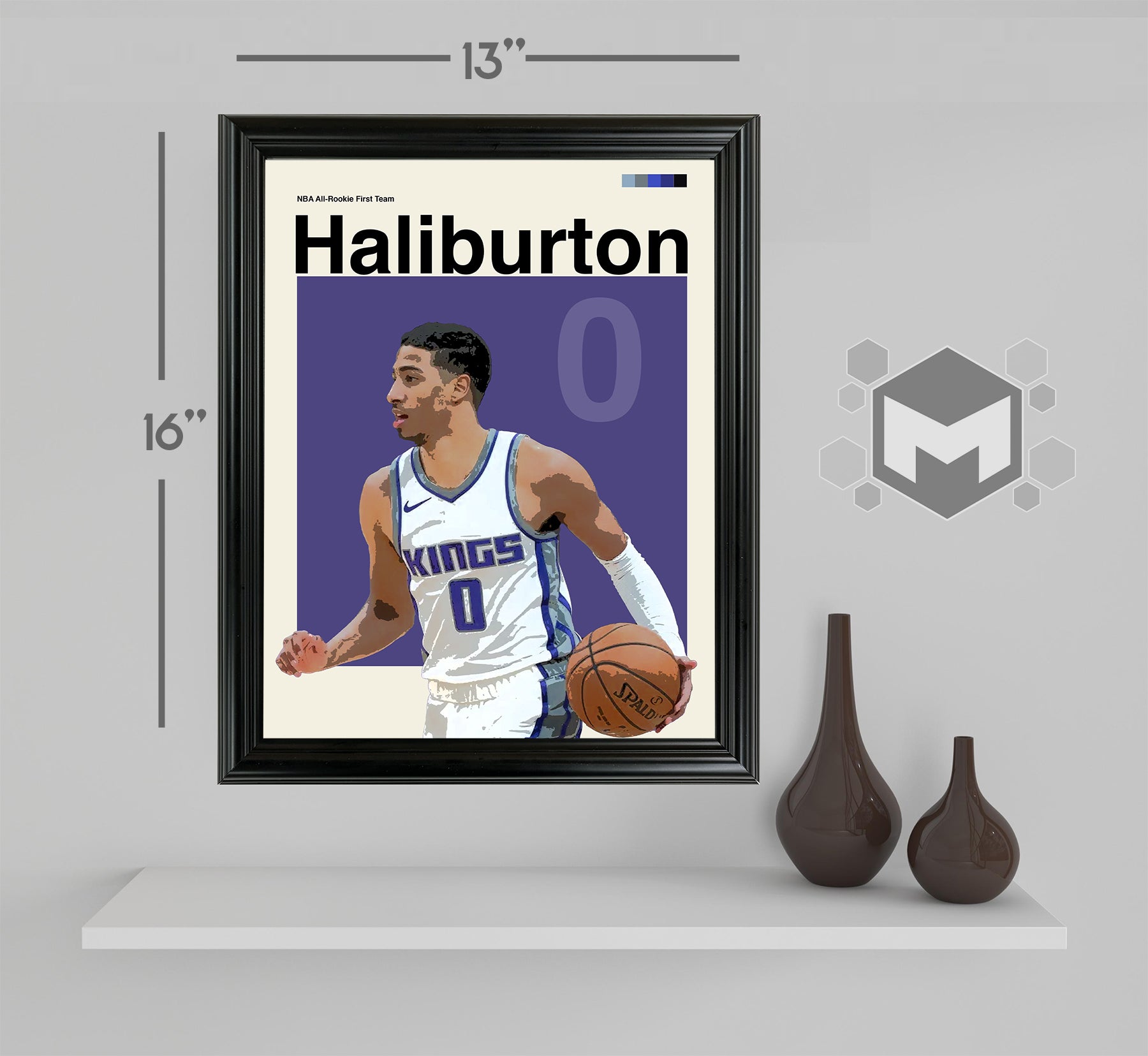 Tyrese Haliburton Framed Sports Art Photo by Thomas Maxwell