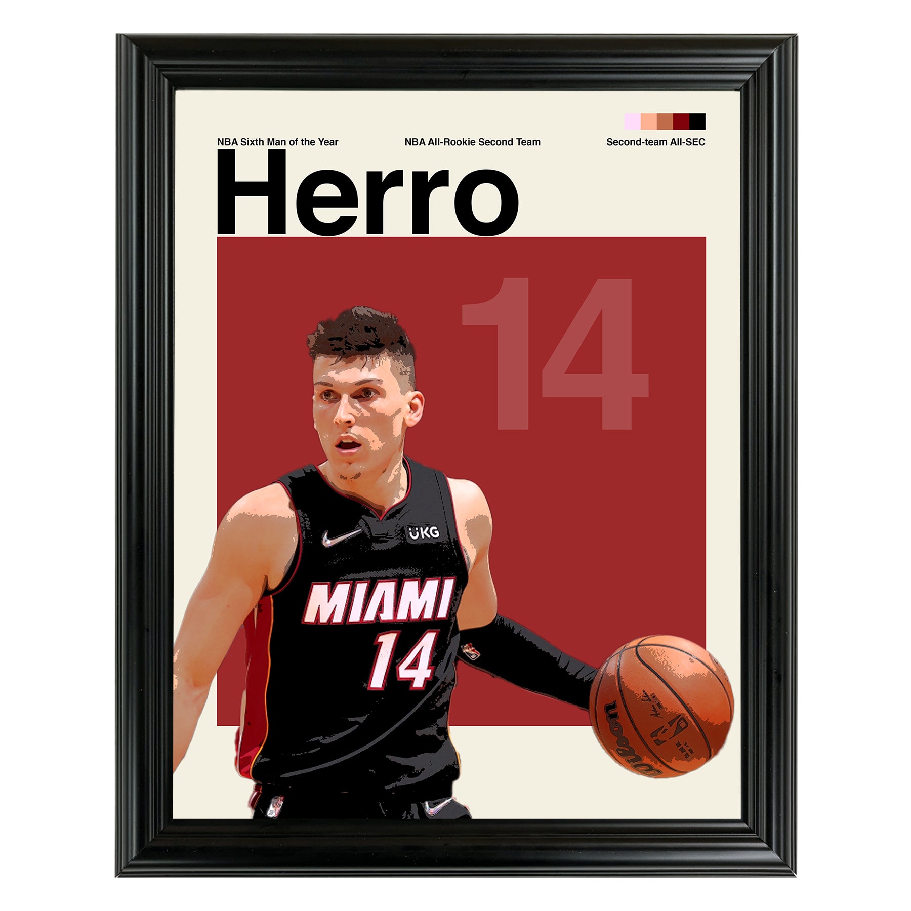 Tyler Herro Framed Sports Art Photo by Thomas Maxwell