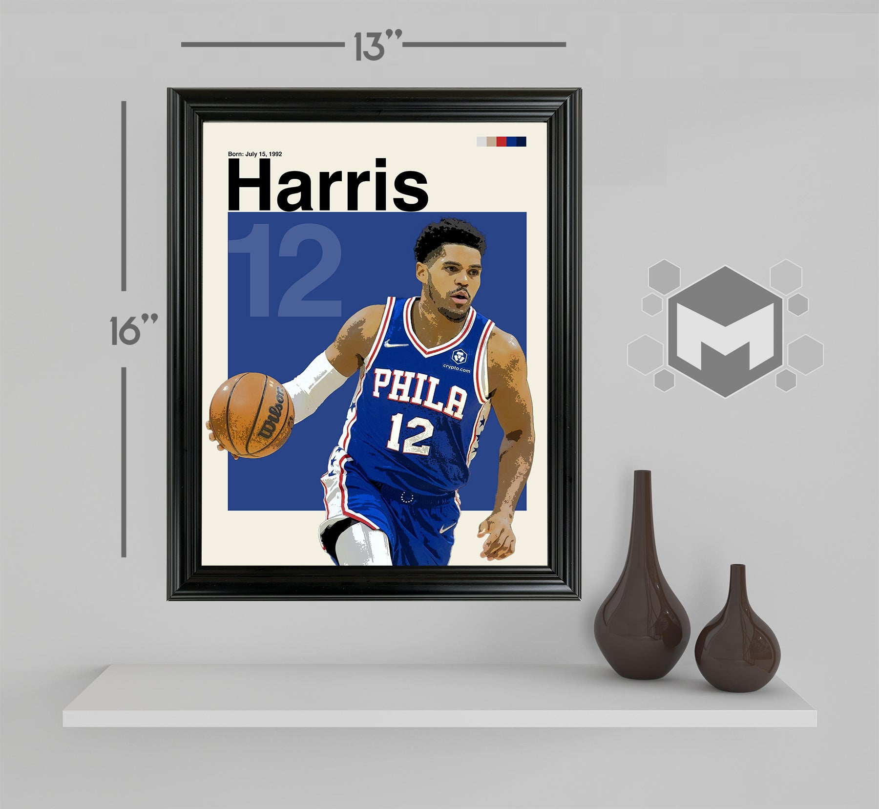 Tobias Harris Framed Sports Art Photo by Thomas Maxwell